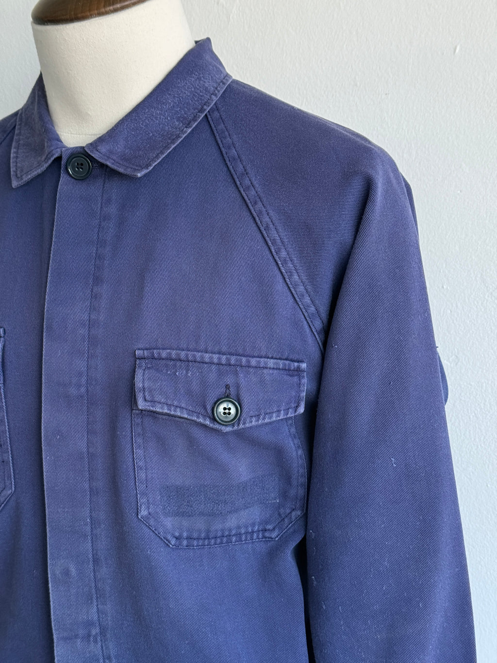 Blue French Vintage Workwear Chore Jacket CH484 - XS