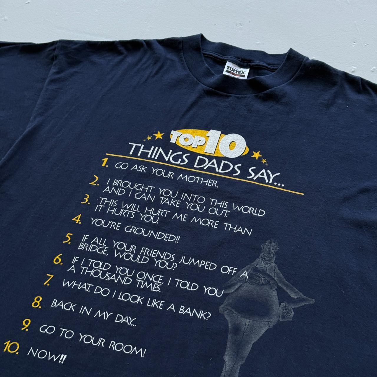 Navy Blue Dad Slogan Vintage 90s T-shirt - 2XL