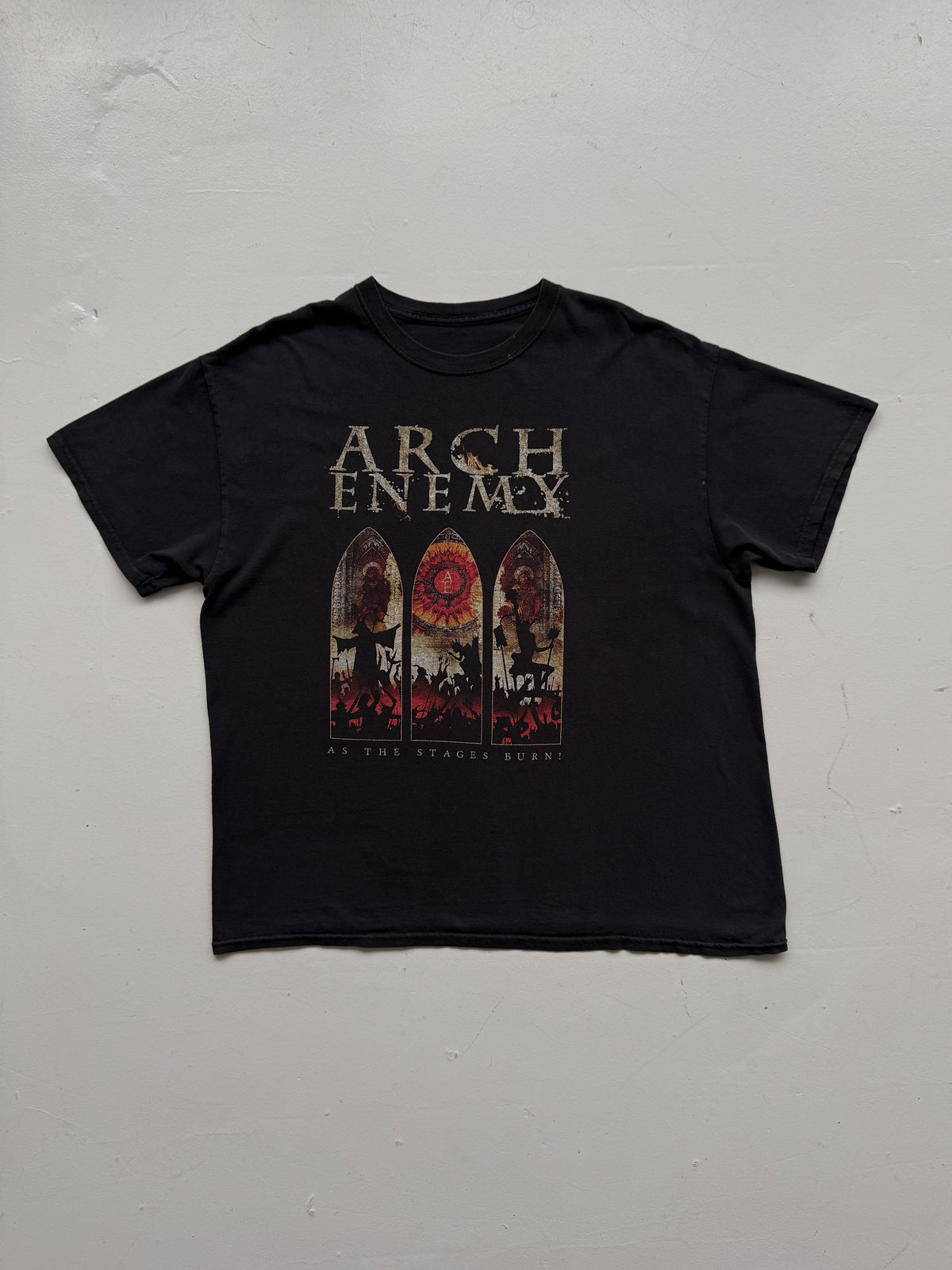 Black Arch Enemy As The Stages Burn! Vintage Graphic T-Shirt