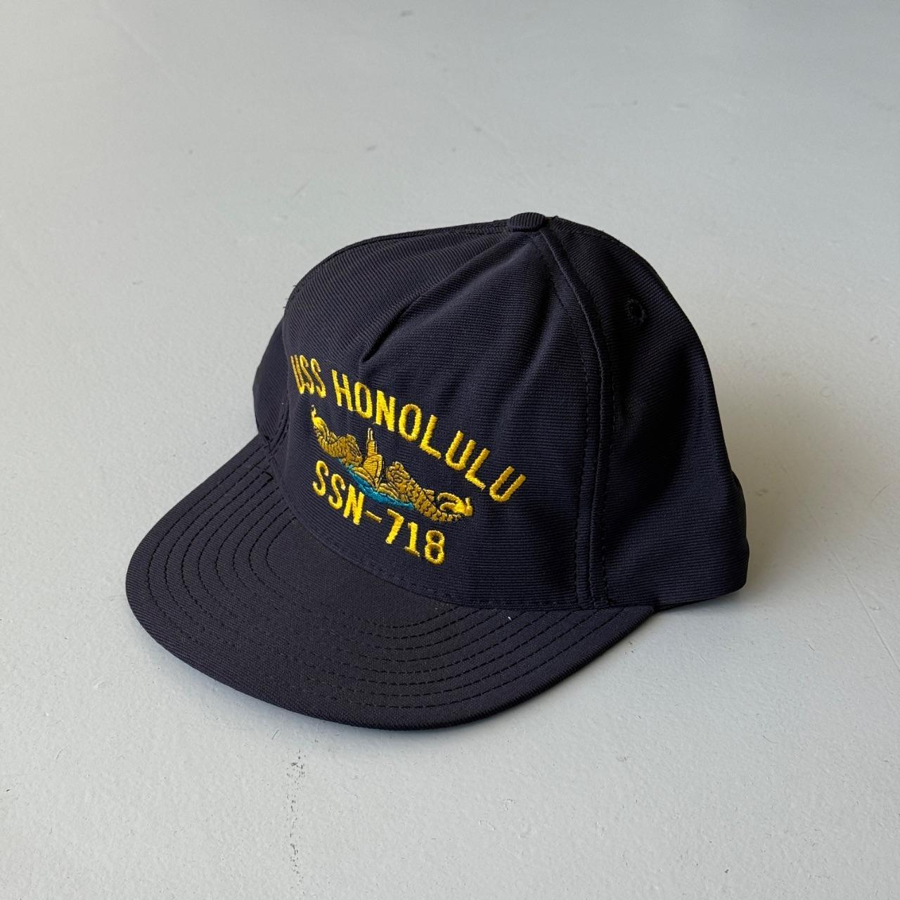 Navy USS Honolulu Vintage SnapBack Trucker Cap
