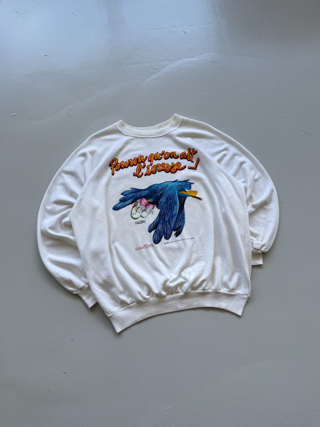 Cartoon's French Bird 80's Vintage Sweatshirt - Large