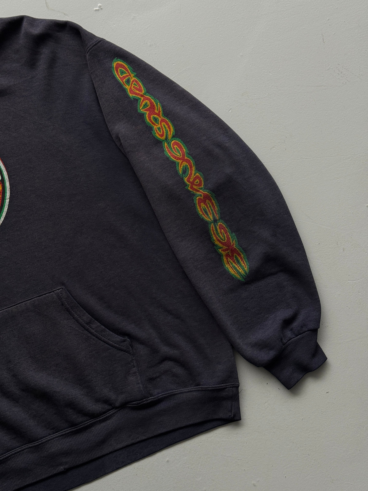 Big Bang Faded Graphic 90's Vintage Hoodie - XL