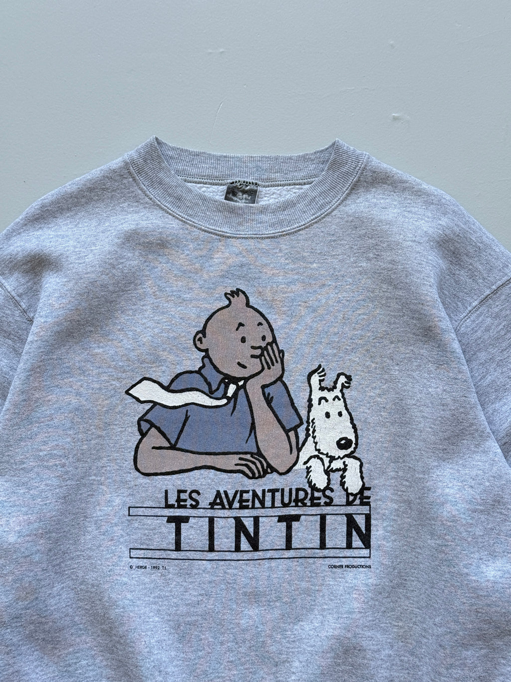 Les Aventures de Tintin 1992 Vintage Graphic Sweatshirt - Medium