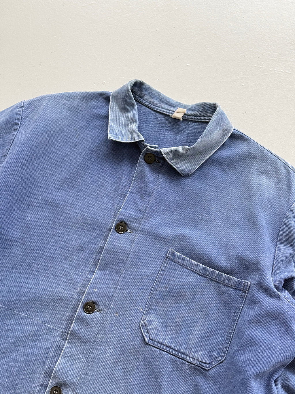 Faded Blue French 60s/70s Vintage Workwear Chore Jacket CH383 - Small
