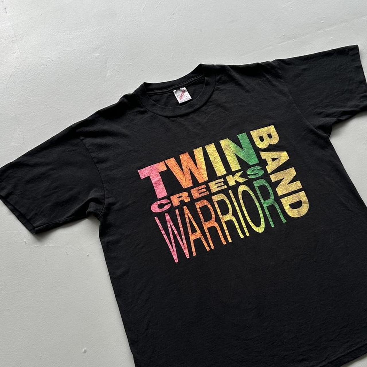 Black Twin Creeks Warrior Band 90s Vintage T-shirt - Large