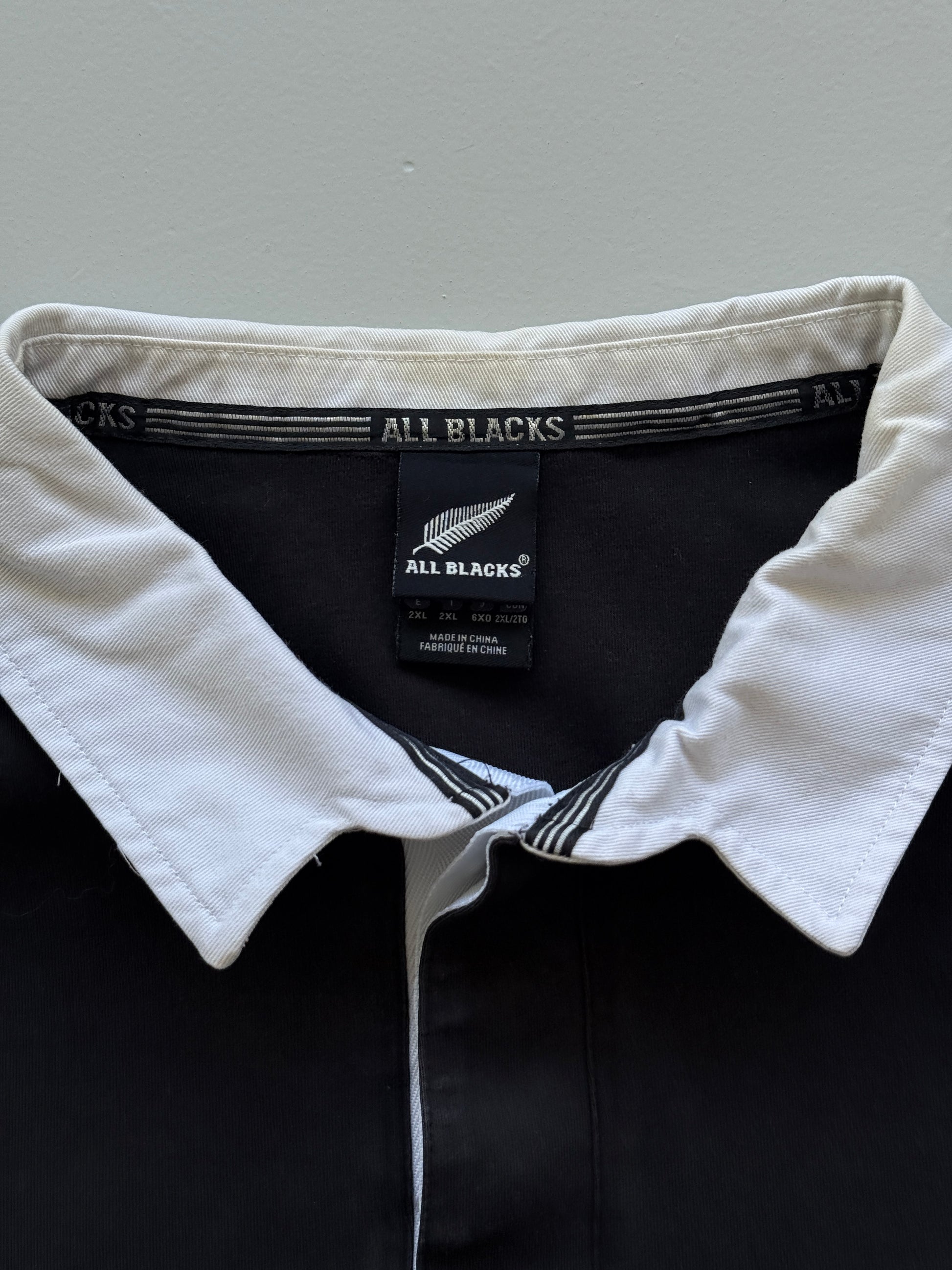 Adidas All Blacks New Zealand Rugby 00's Vintage Jersey Polo Shirt - XL