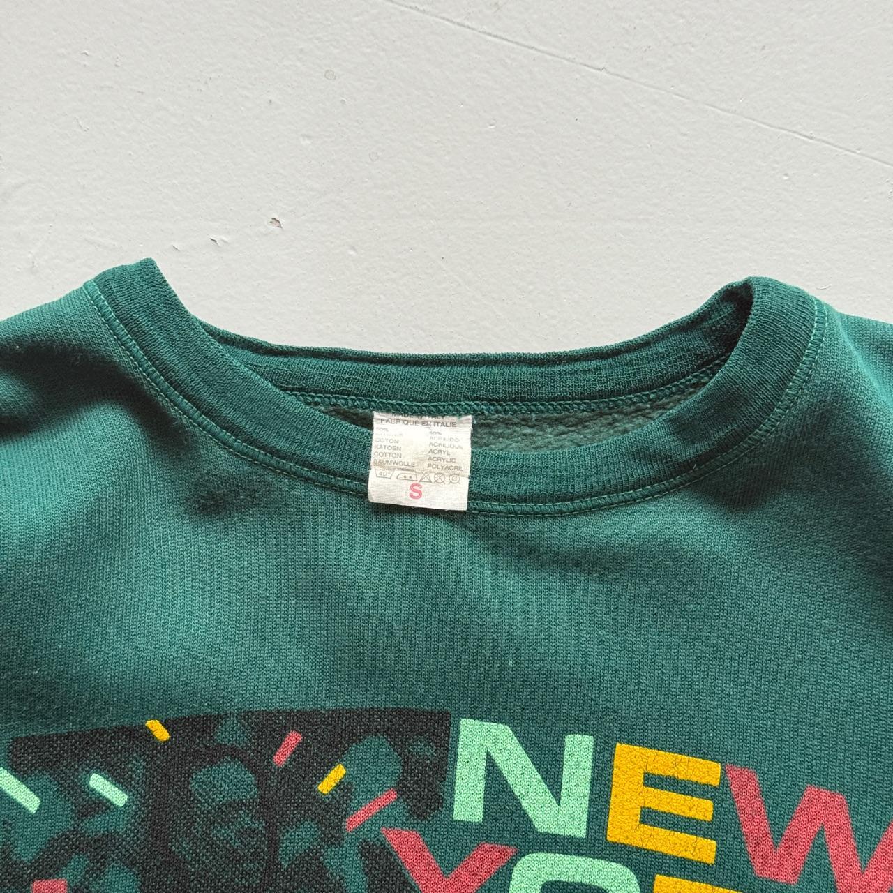 Green New York Marathon 90s Vintage Graphic Sweatershirt - Small