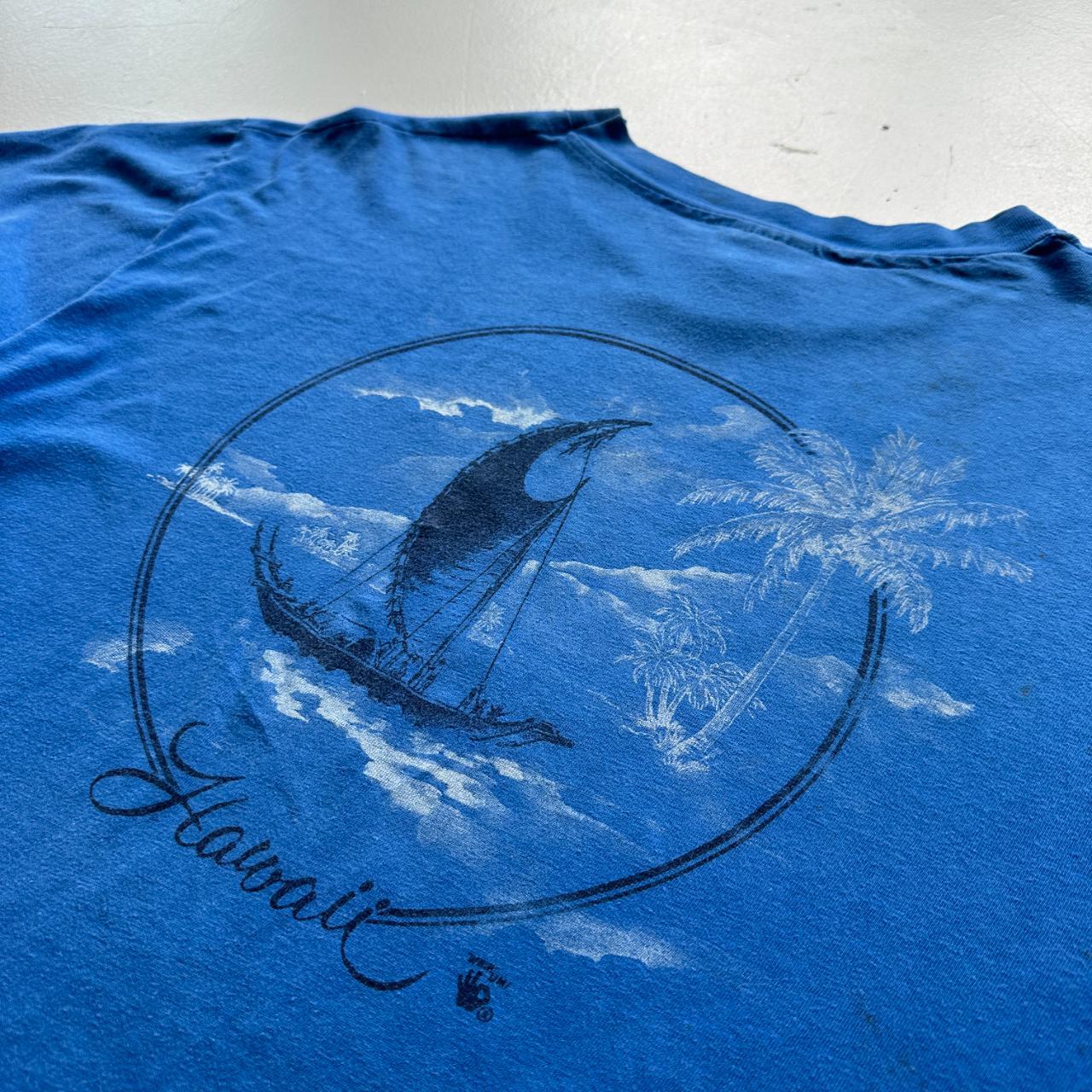 Blue Hawaii Tourist Thrashed 90s Vintage T-shirt - XL