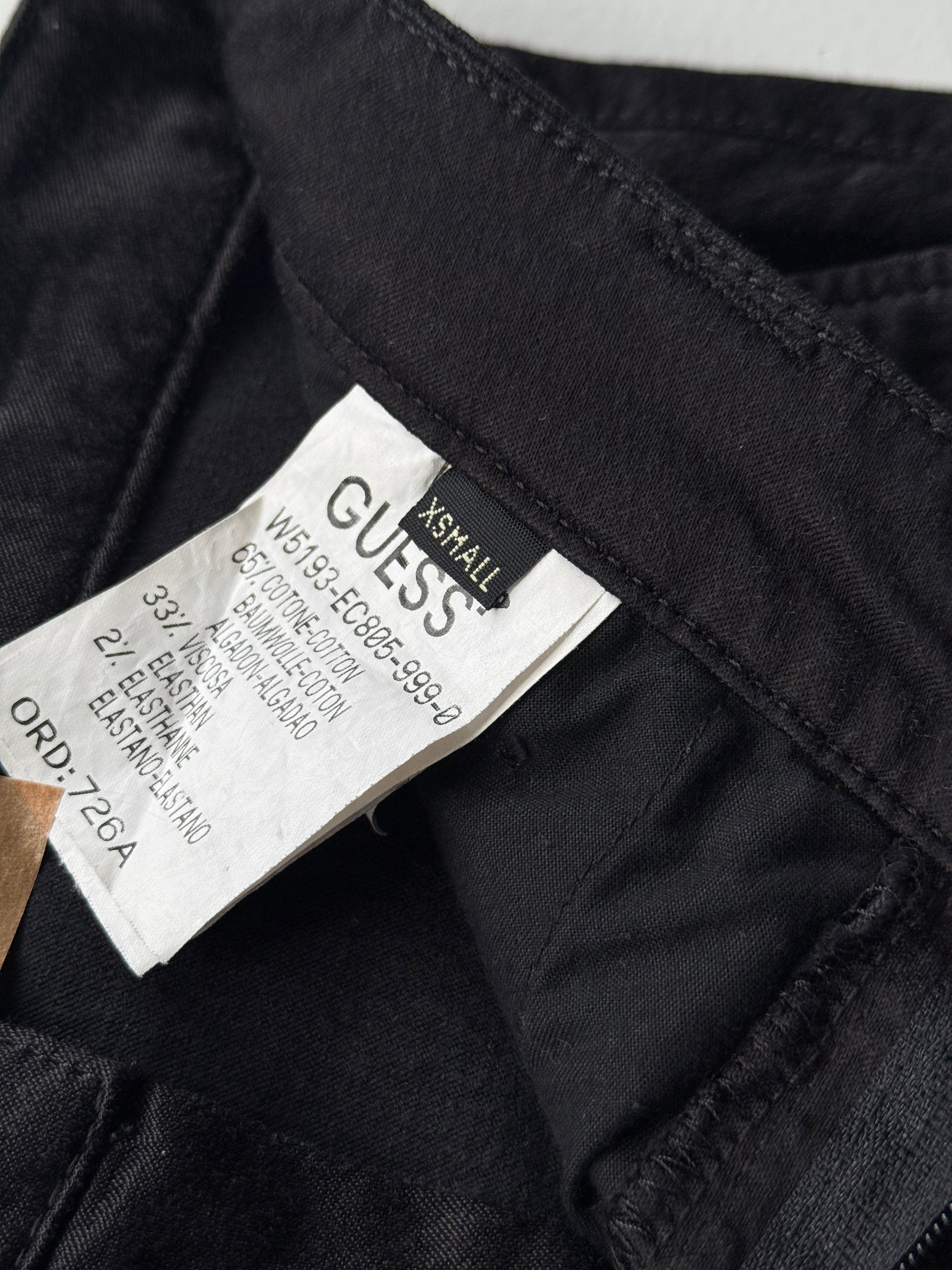 Black Guess Jeans 00's Vintage Y2K Mini Skirt - XS