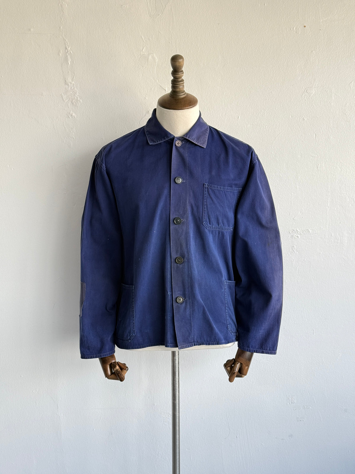 Faded Blue Friendship 1960s Vintage Workwear Chore Jacket CH474 - Medium Boxy