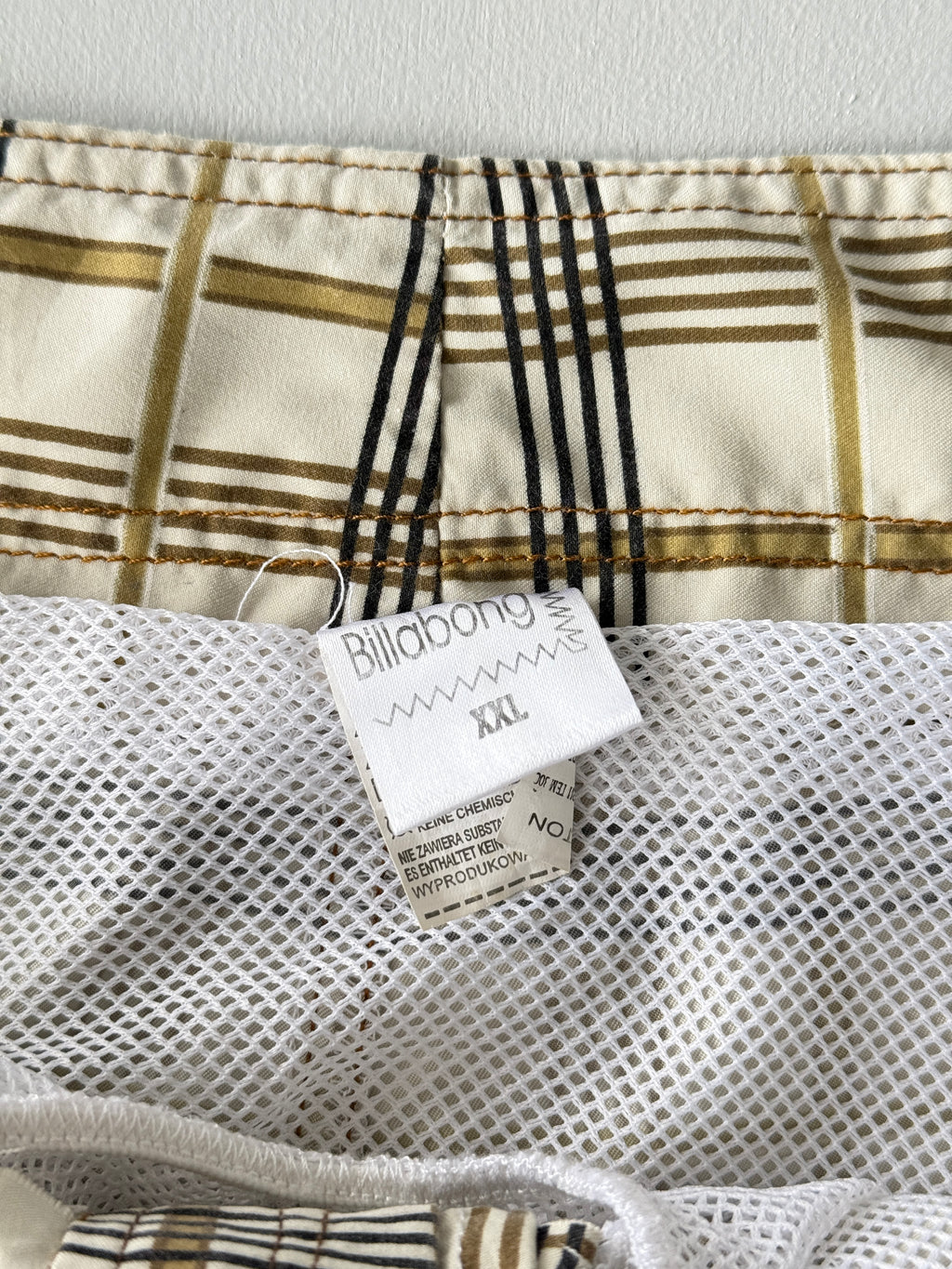 Billabong Plaid Y2K Vintage Board Shorts - 38