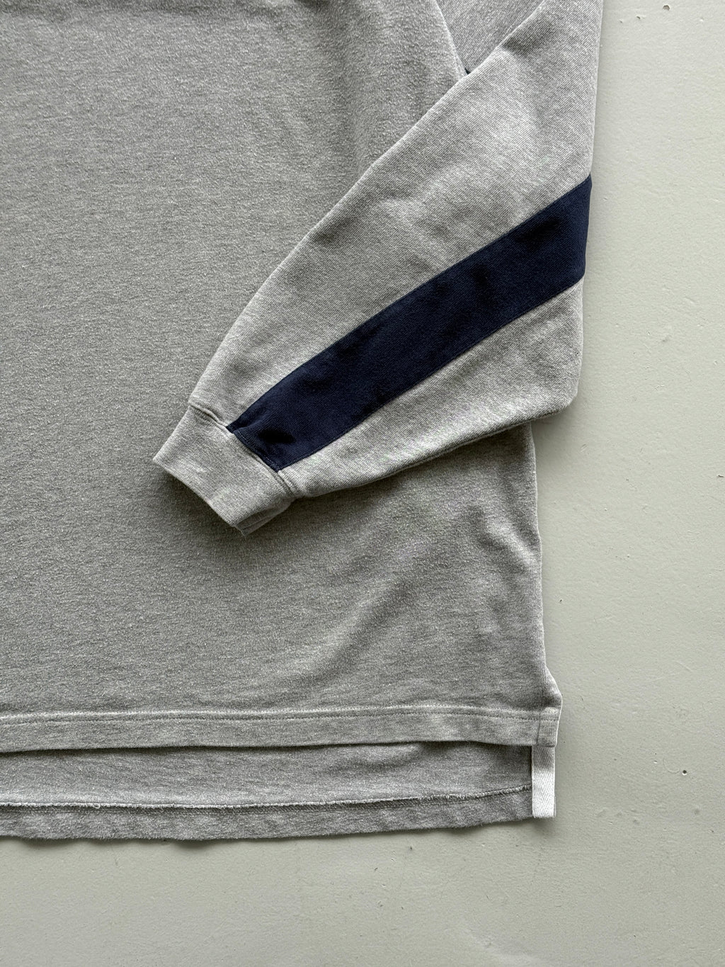 Grey Gant 90's Vintage Long Sleeve Rugby Jersey Polo Shirt - XL