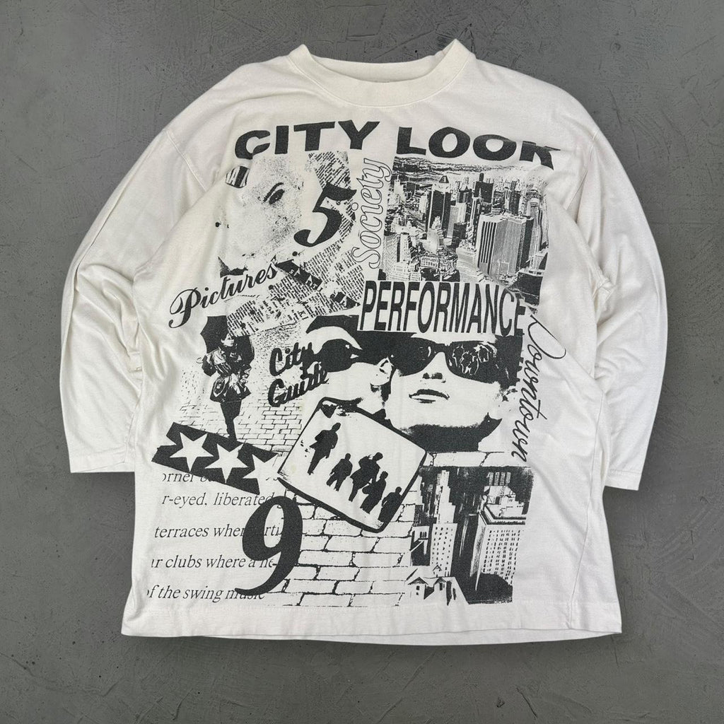 Passport City 90s White vintage T-shirt - XL