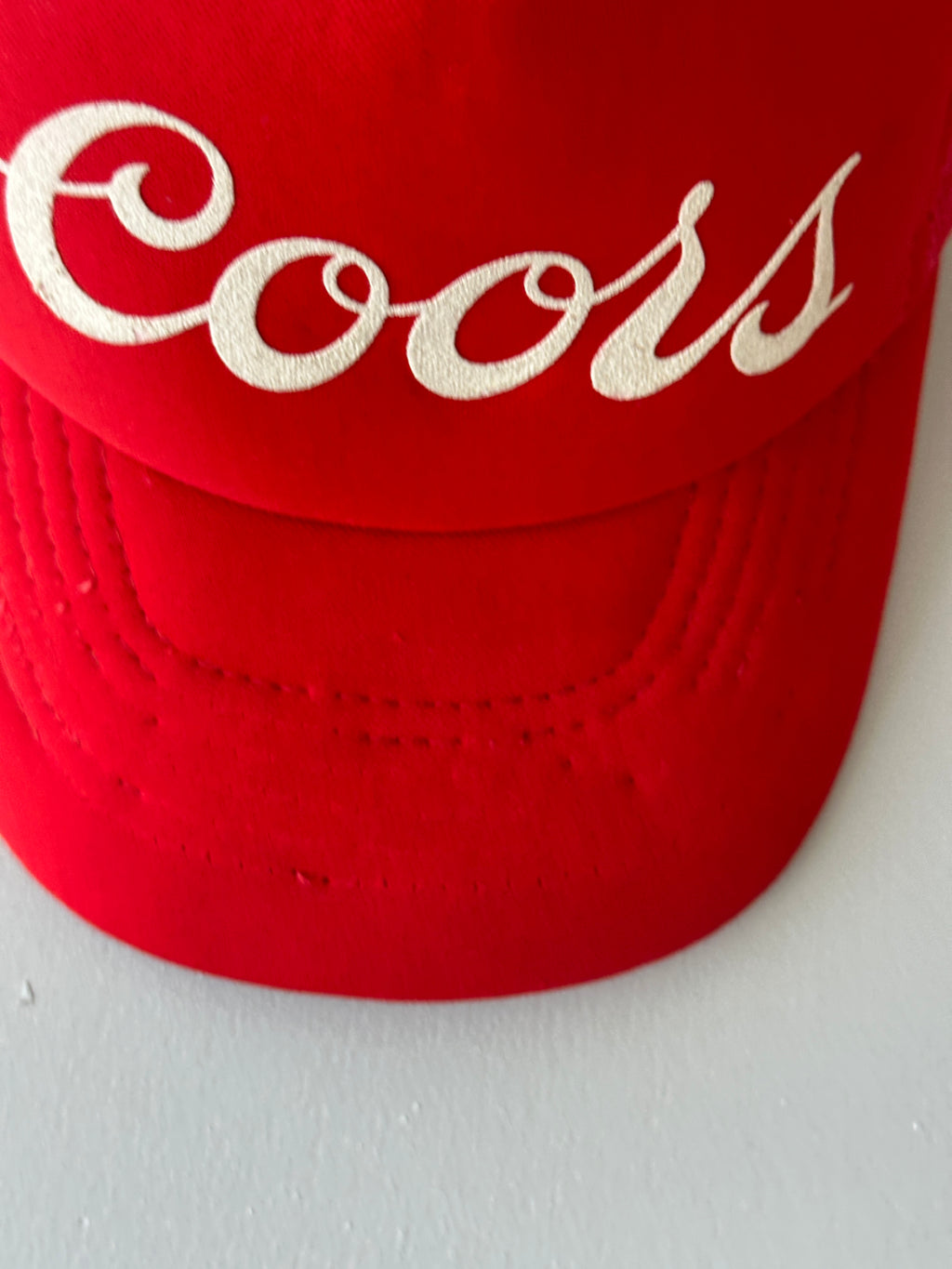 Red Coors Beer 80's Vintage Mesh SnapBack Trucker Cap