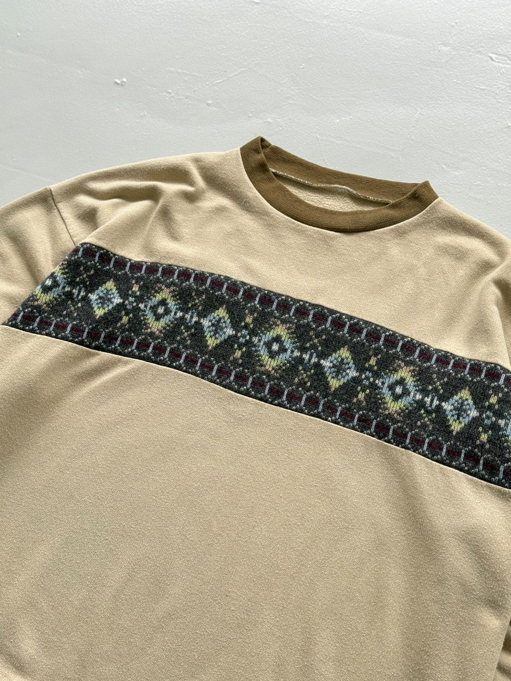 Nick Graphic Knit 80's Vintage Sweatshirt - Small/Cropped Medium