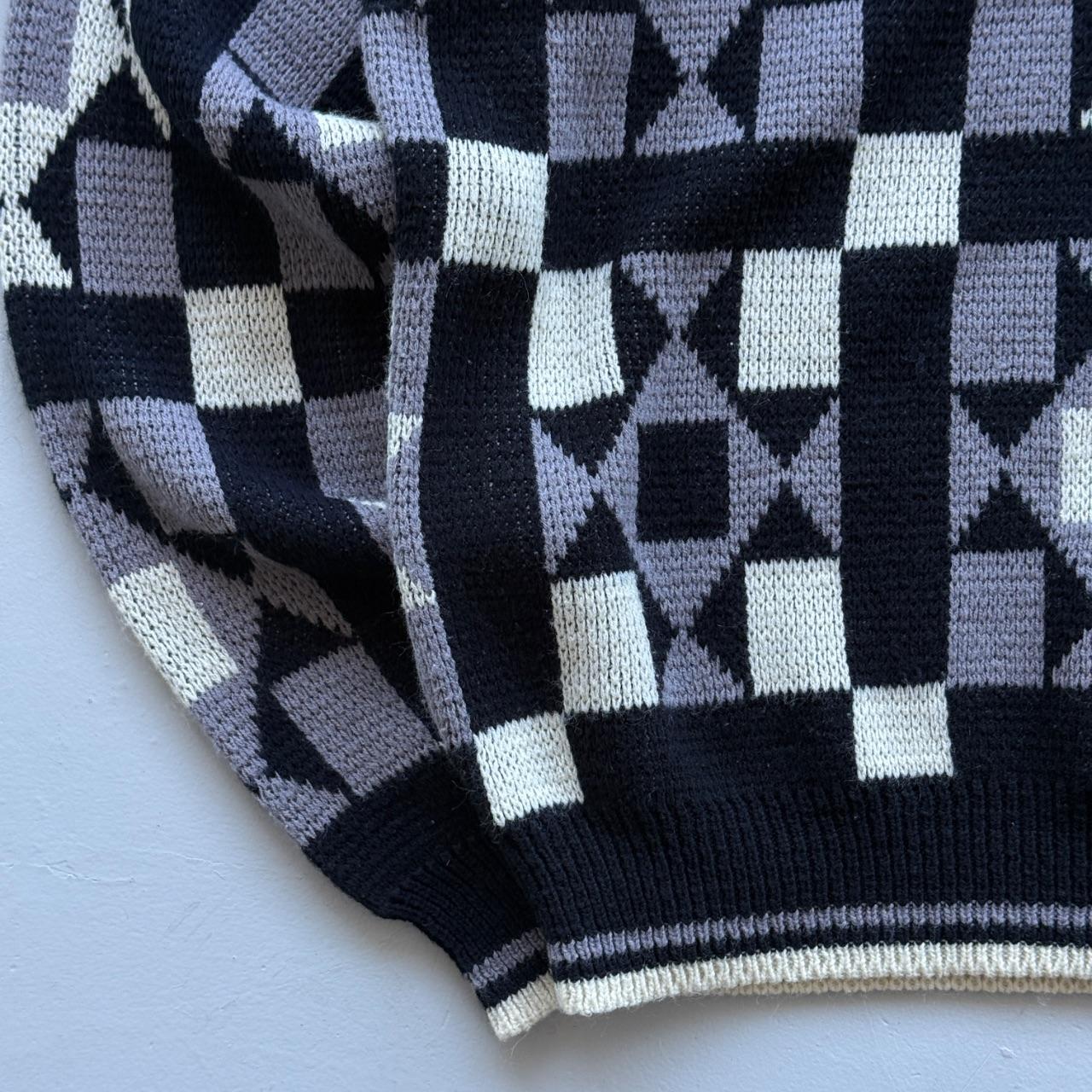 Aztec Pattern 90s Vintage Woollen Knit Jumper - Large