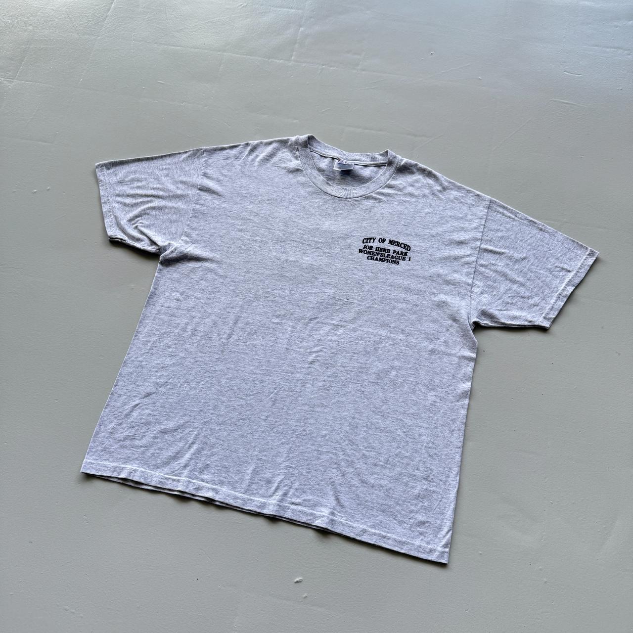 Grey Merced City Softball Vintage 90s T-shirt - XL