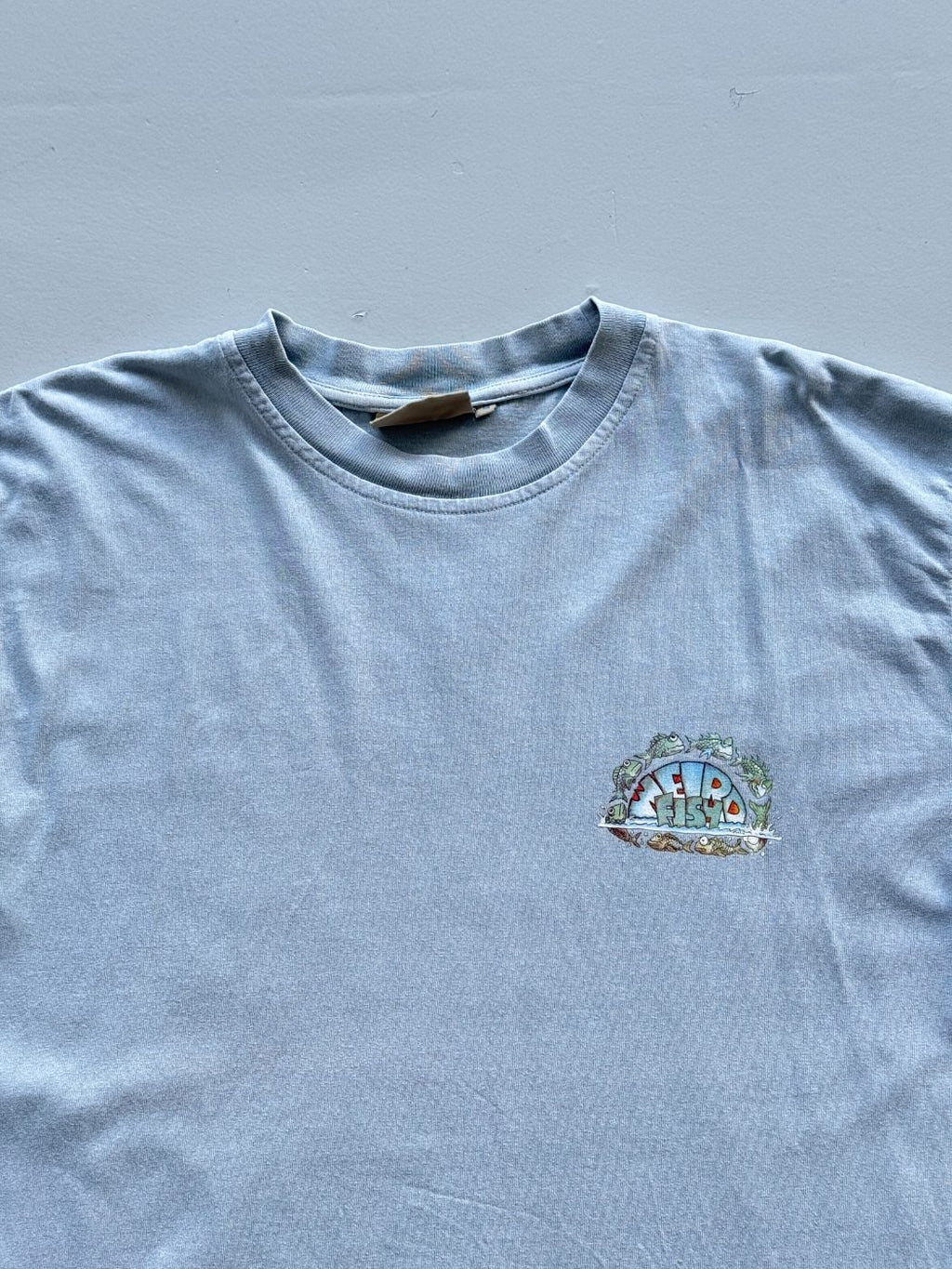 Weird Fish Faded Graphic Vintage T-Shirt - XL