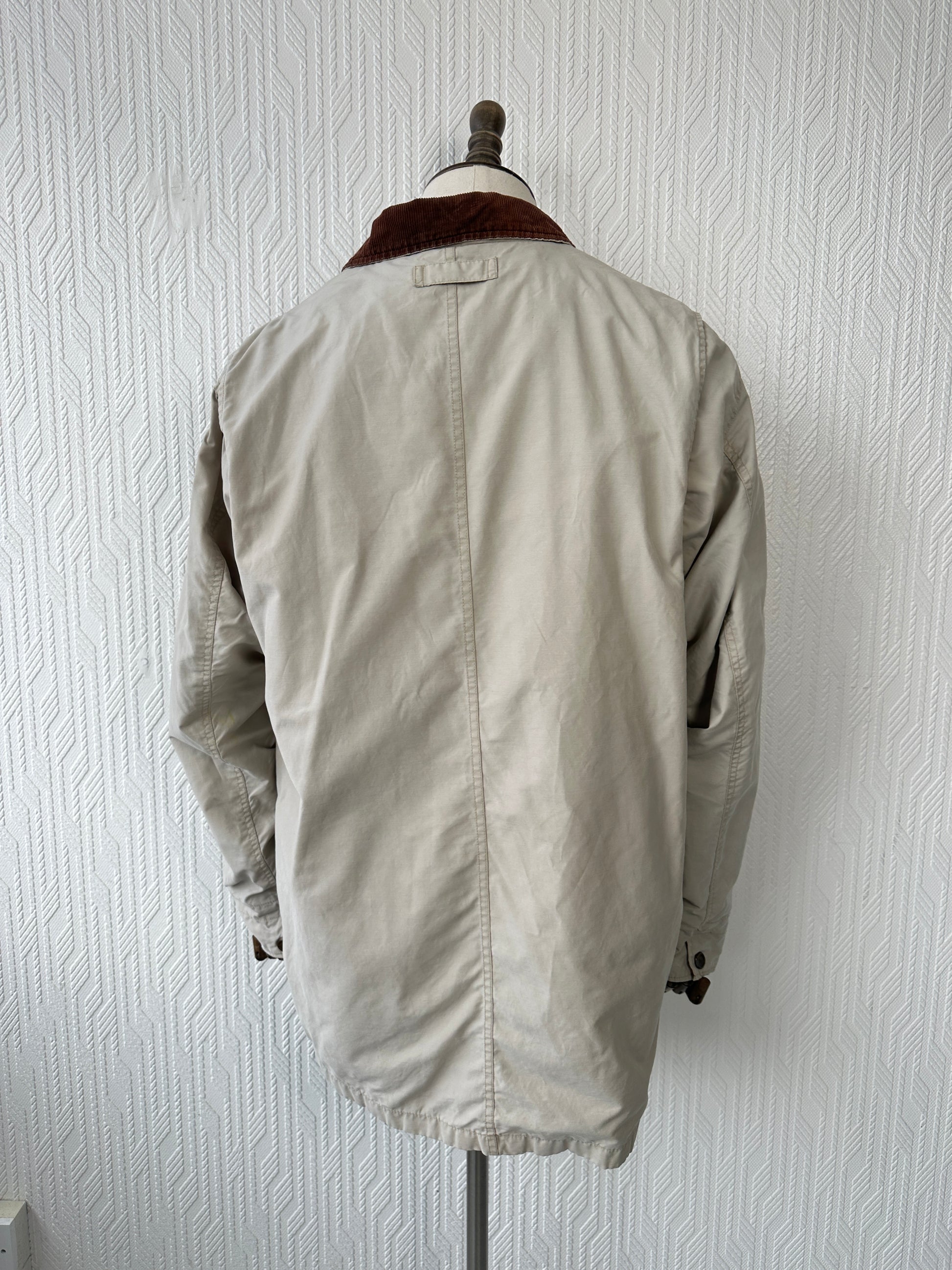 Eddie Bauer 90's Vintage Barn Jacket Cream / Sandstone - Large