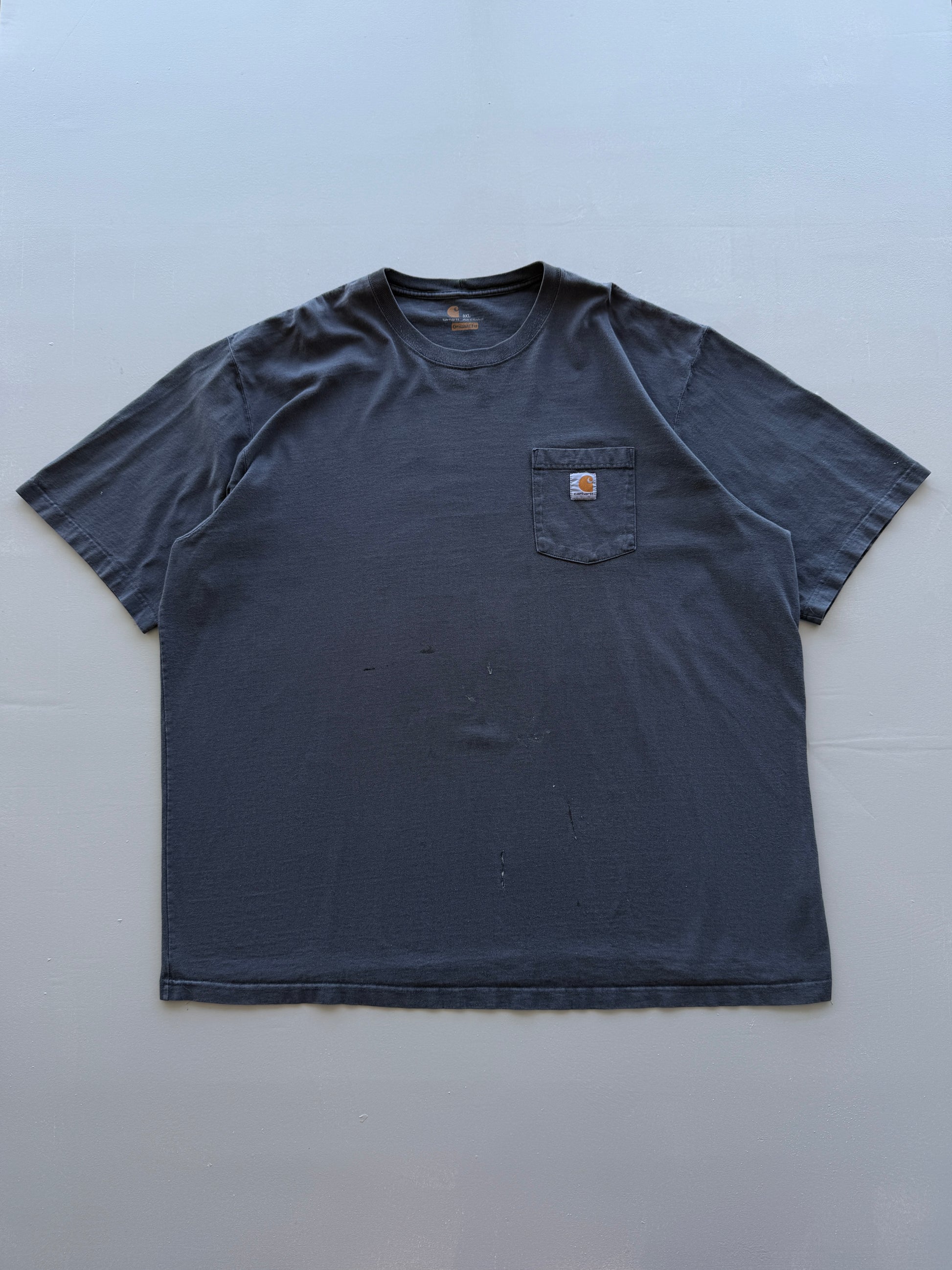 Faded Black Carhartt Original Fit Vintage Pocket T-Shirt - XXL