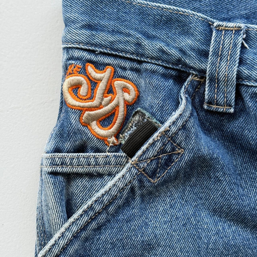 Blue Hip-Hop Baggy Wide Leg Y2K Vintage Jeans - 29” x 28”