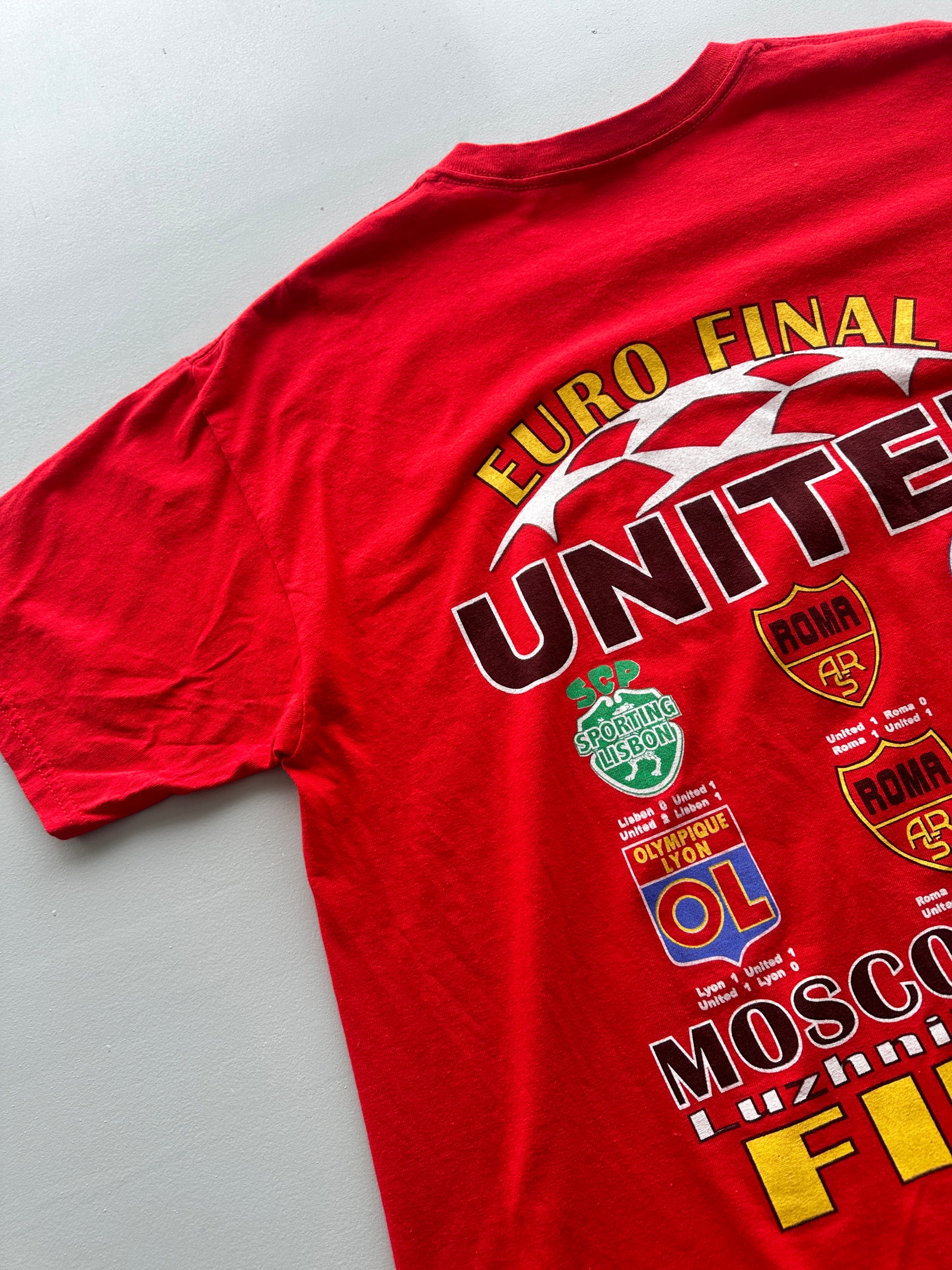 Man United Champions League Final Moscow 2008 Vintage T-Shirt - Large