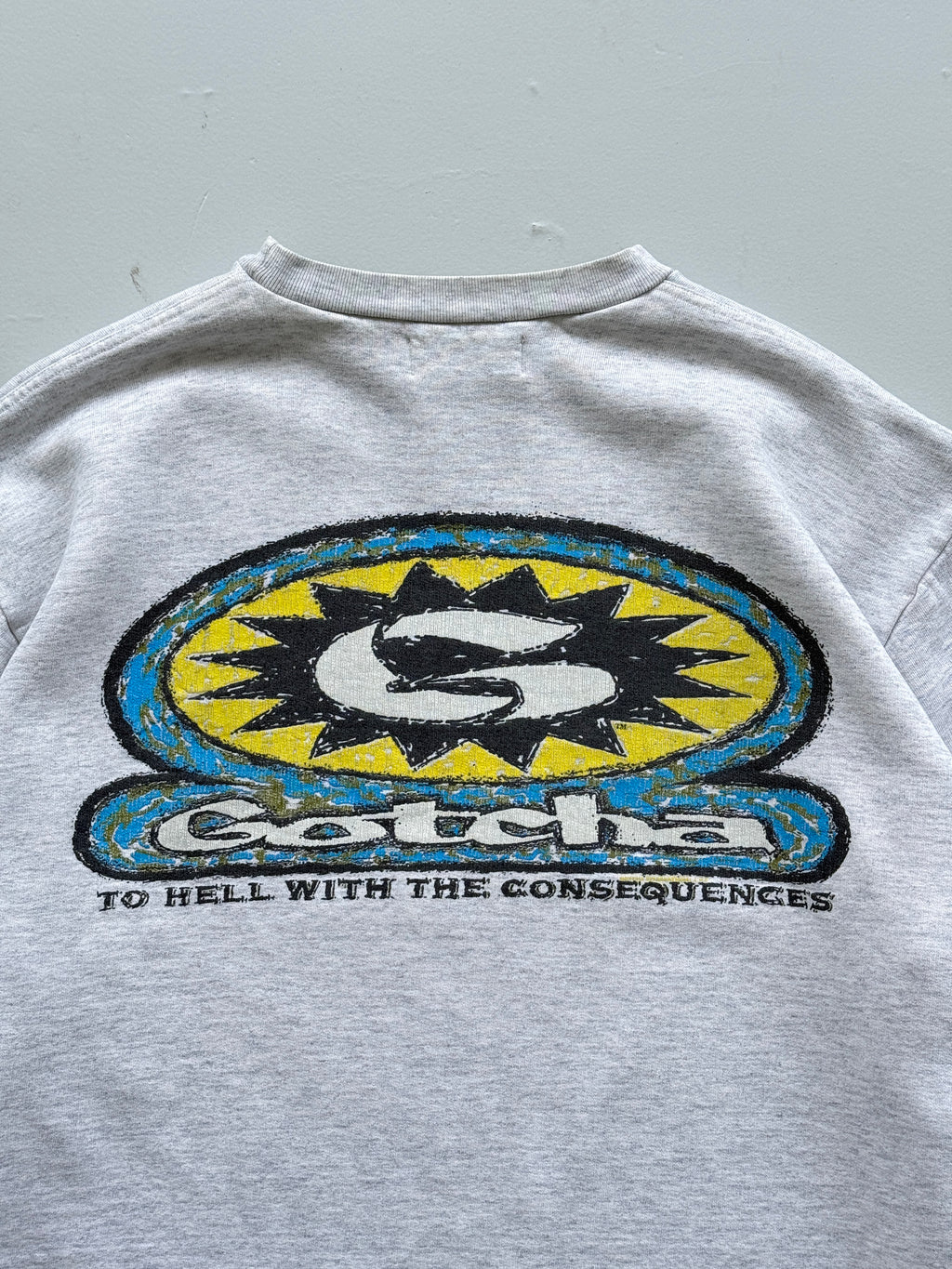 Gotcha Surf 'To Hell With The Consequences' 90's Vintage Sweatshirt - Medium