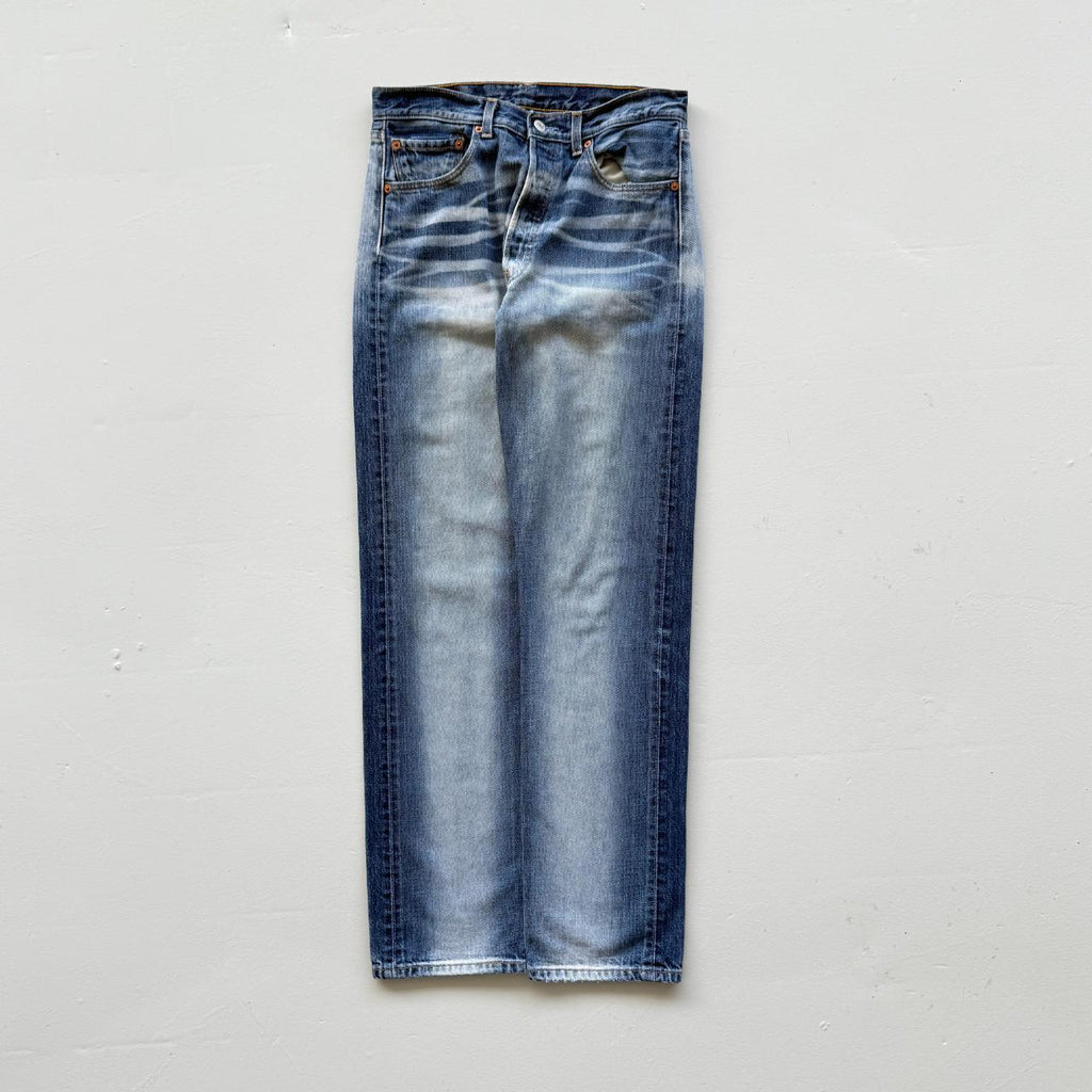 Levi's 501 Denim Straight Leg Y2K Acid Wash Vintage Jeans - 29” x 32”