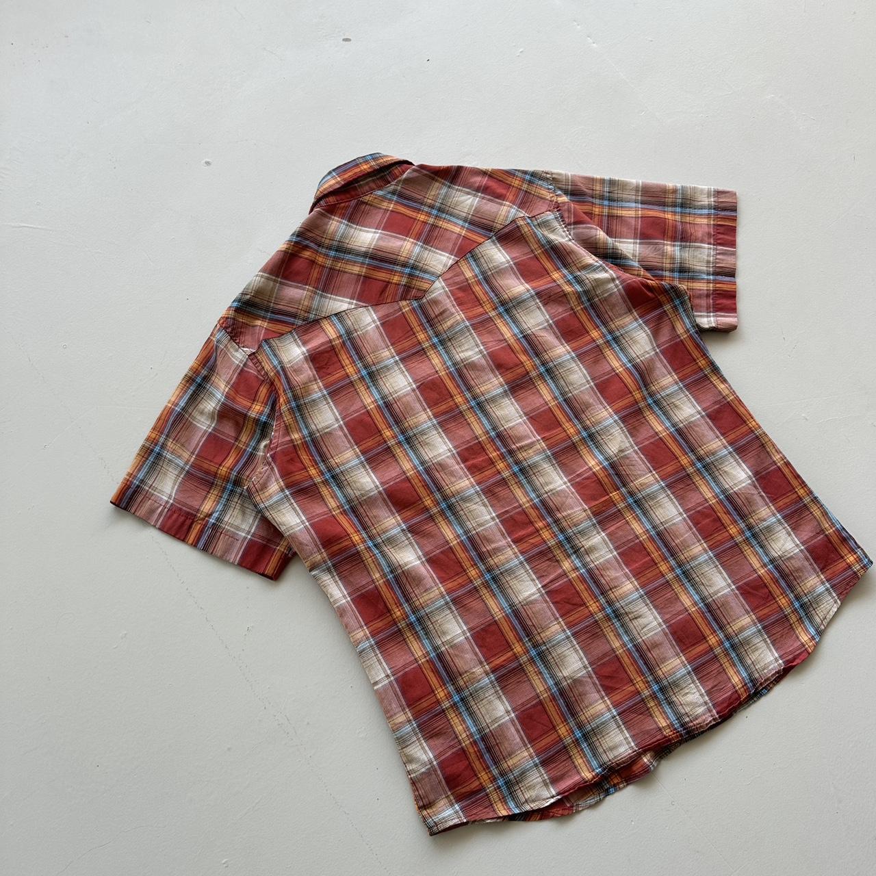 Wrangler Orange Patterned Western Vintage Shirt - Large