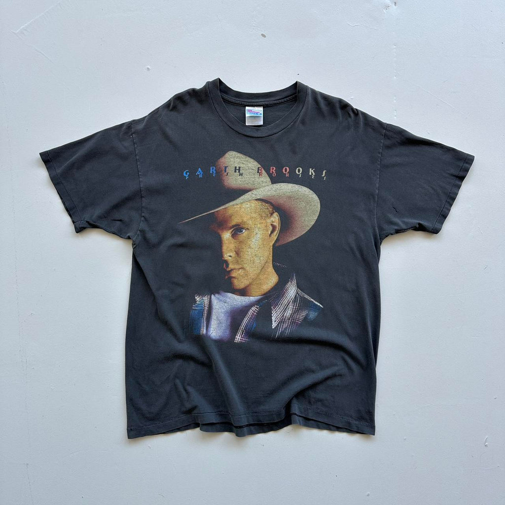 Garth Brooks Country Faded Black 90s Vintage T-shirt - XL