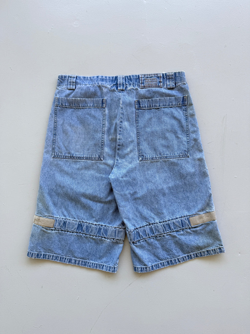 Light Blue Le Jean De Marithe Francois Girbaud 90's Vintage Cargo Shorts - W36
