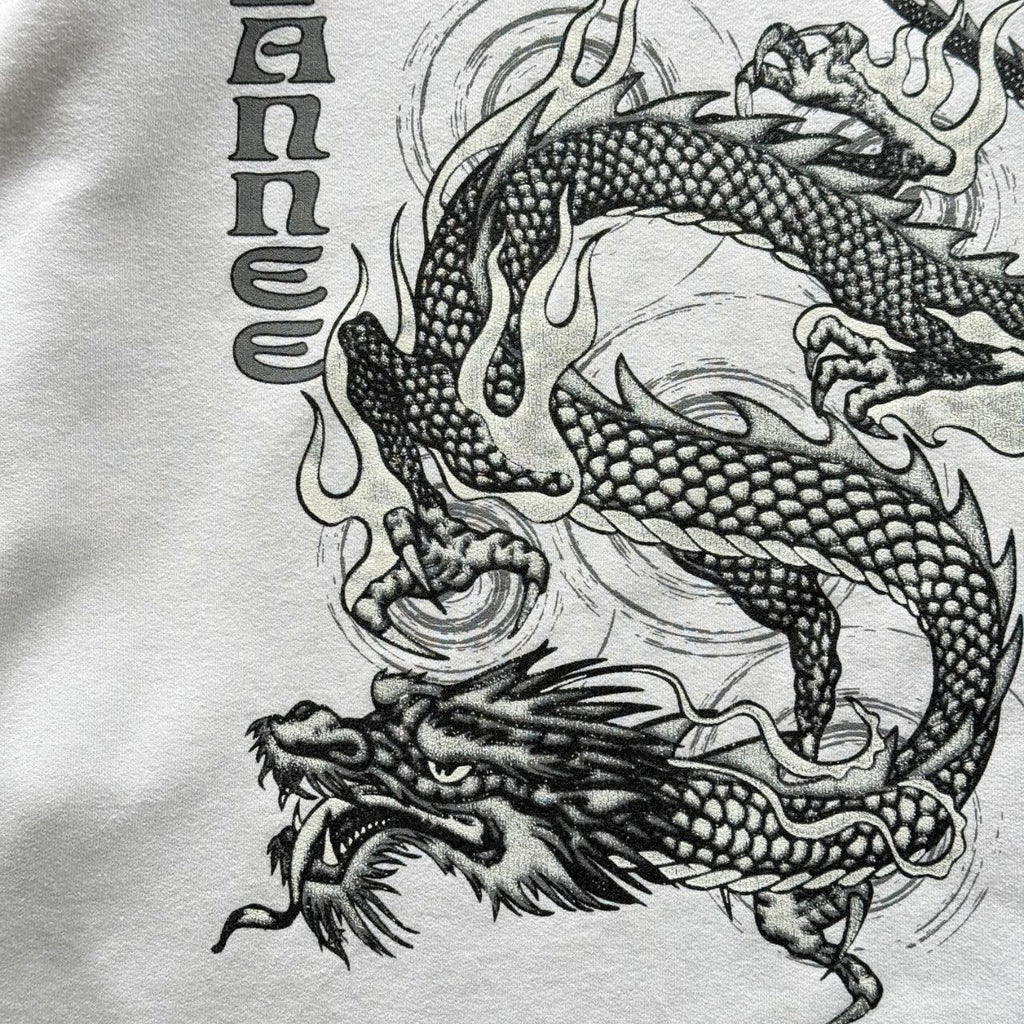White Surfer 90’s Vintage Dragon Sweatshirt - Medium