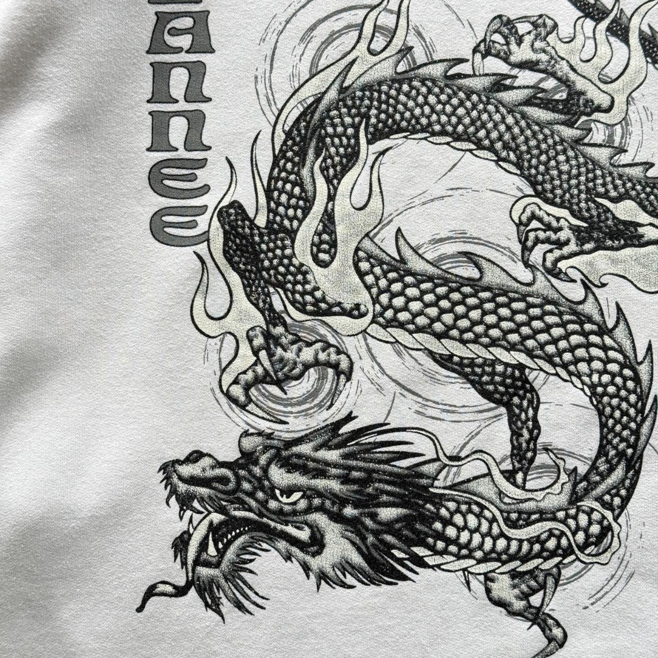 White Surfer 90’s Vintage Dragon Sweatshirt - Medium