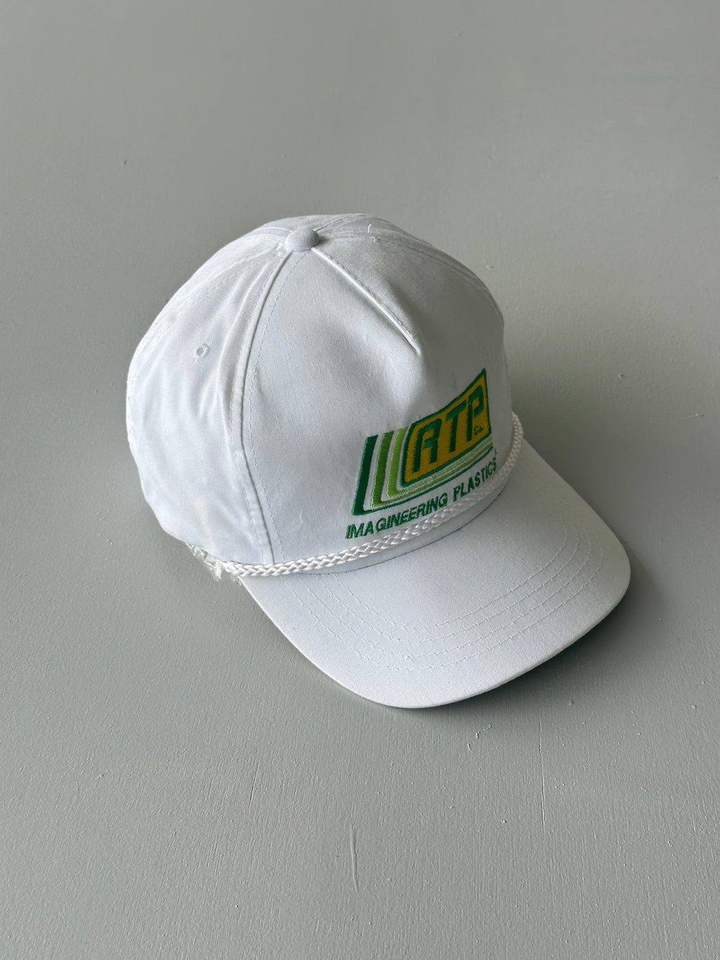 White RTP Co. Imagineering Plastics 90's Vintage SnapBack Trucker Cap