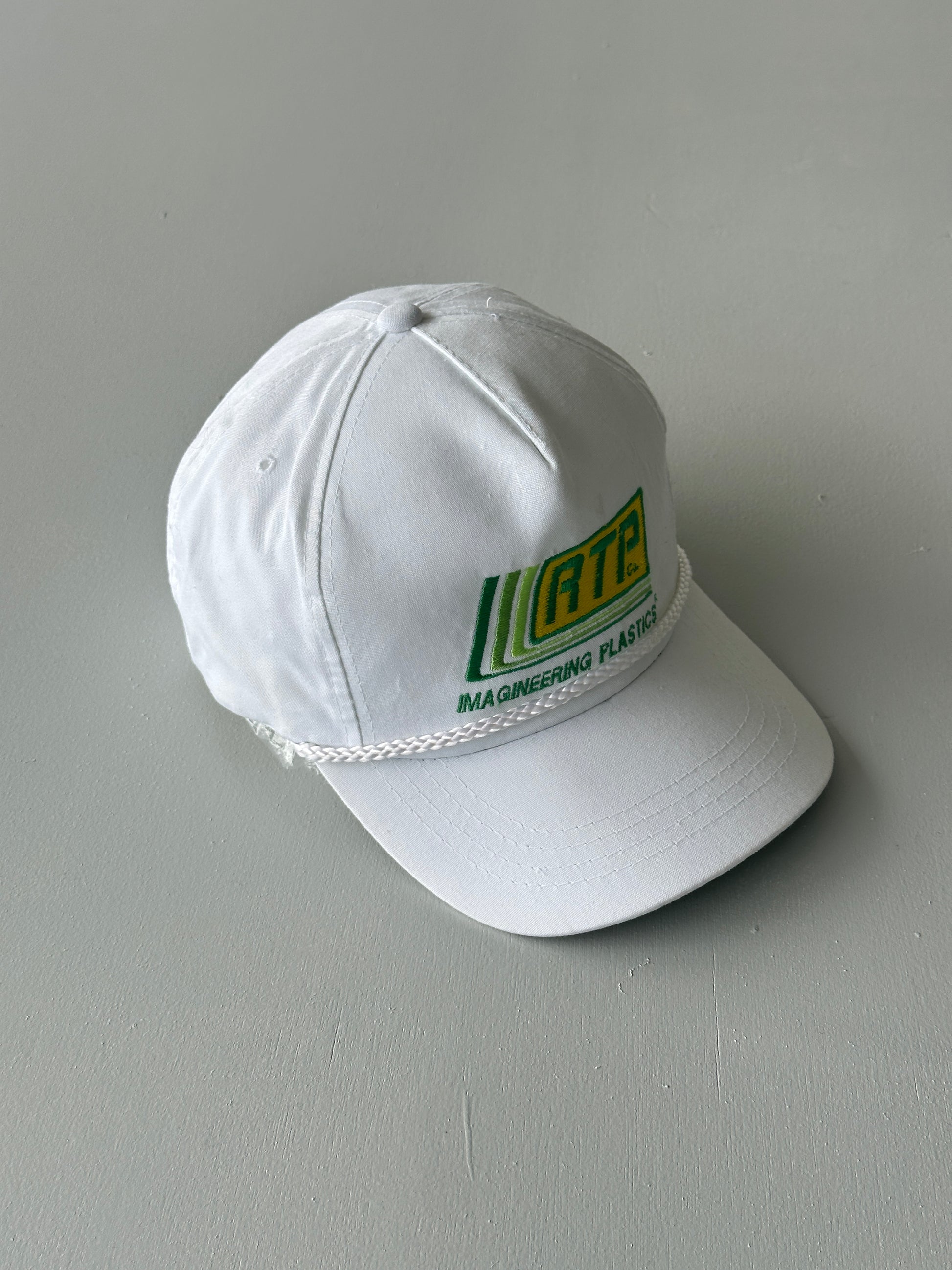 White RTP Co. Imagineering Plastics 90's Vintage SnapBack Trucker Cap
