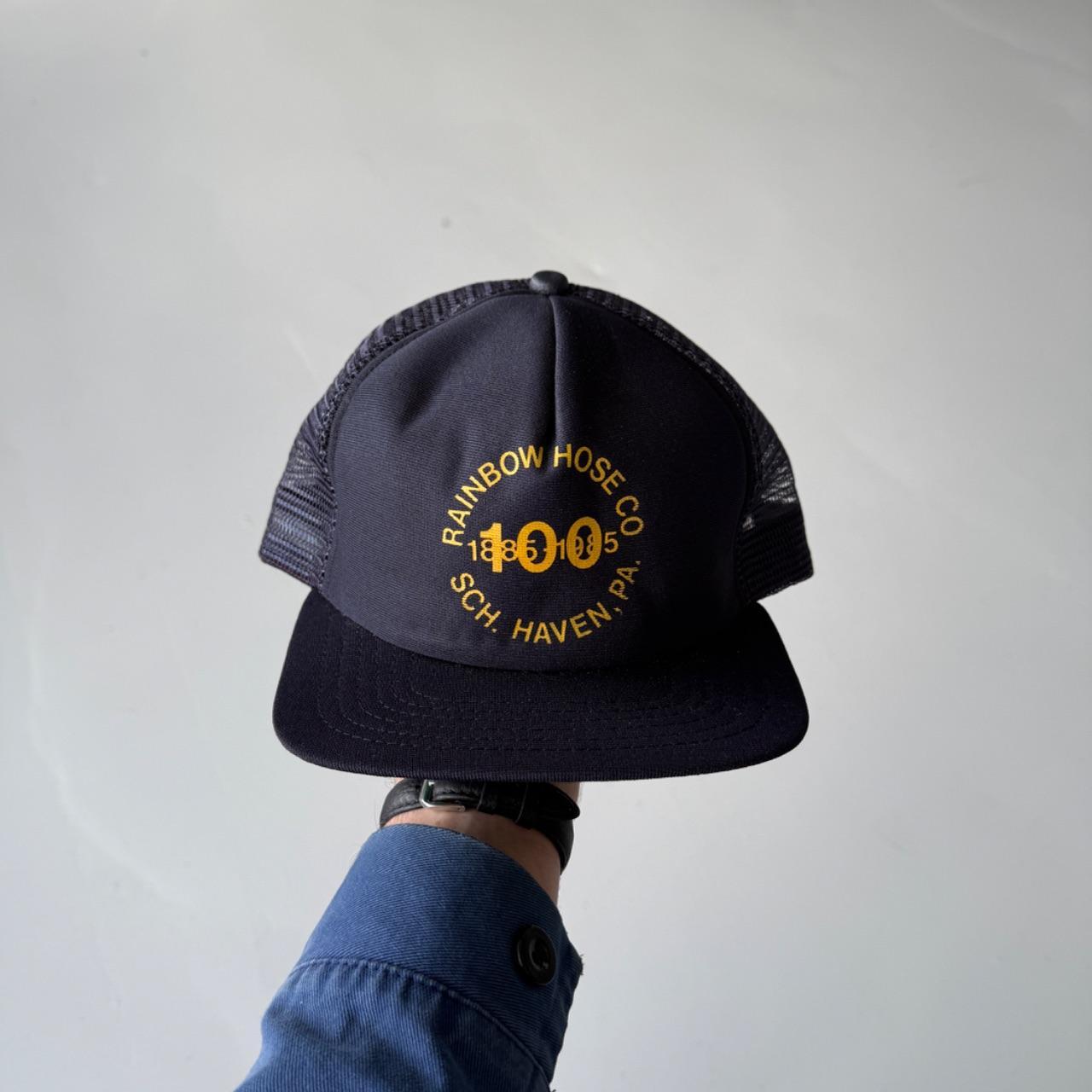 Navy Rainbow Hose Co Vintage Foam and Mesh SnapBack Trucker Cap