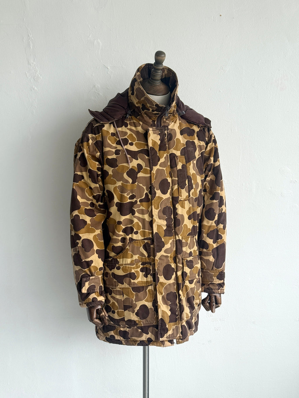 Avid Camo Duck Hunter 80's Vintage Hooded Hunting Jacket
