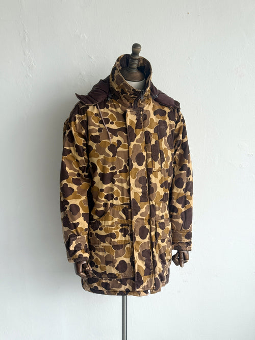 Avid Camo Duck Hunter 80's Vintage Hooded Hunting Jacket