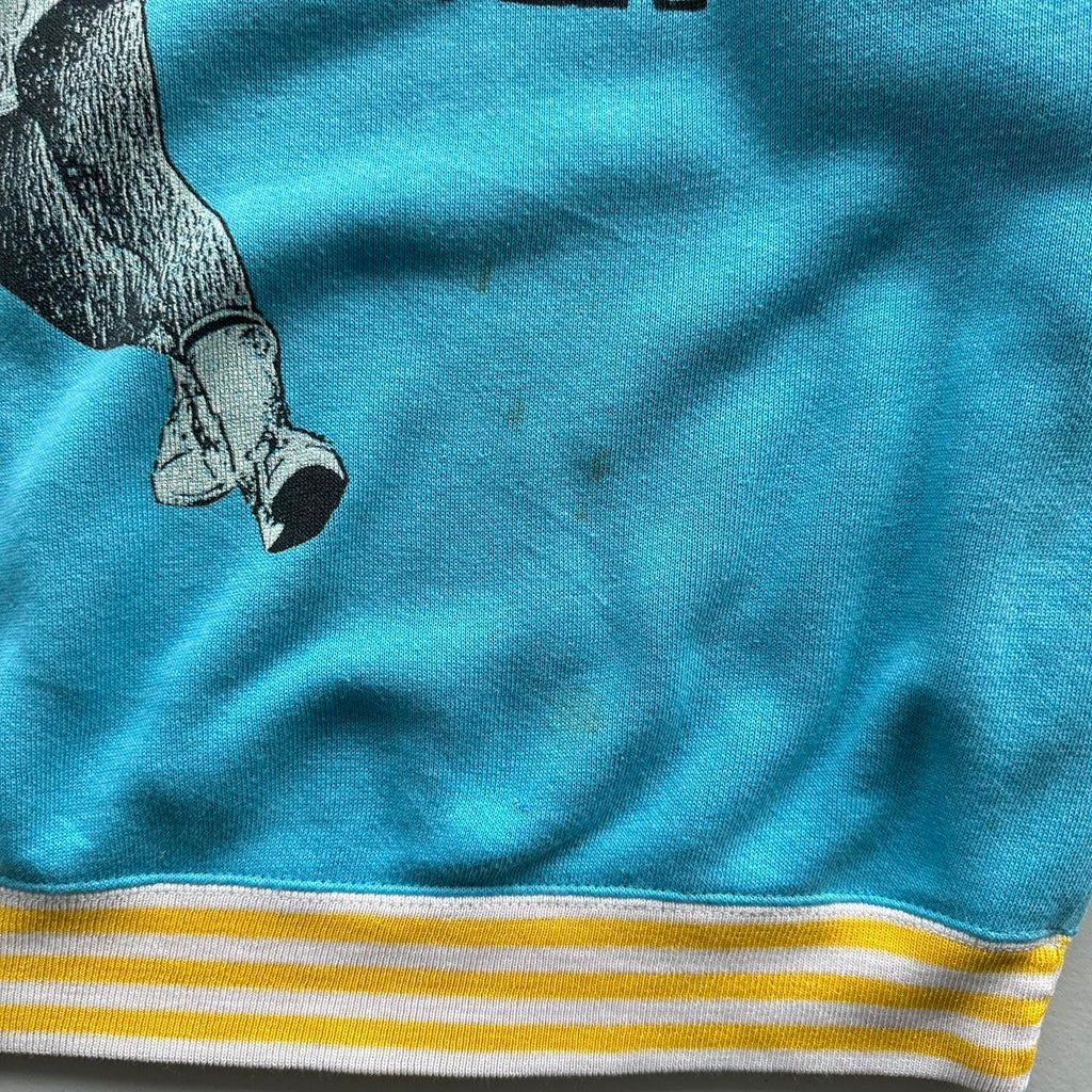 Blue Yellow Tennis 80’s Vintage Graphic Sweatshirt - Women’s 8/10