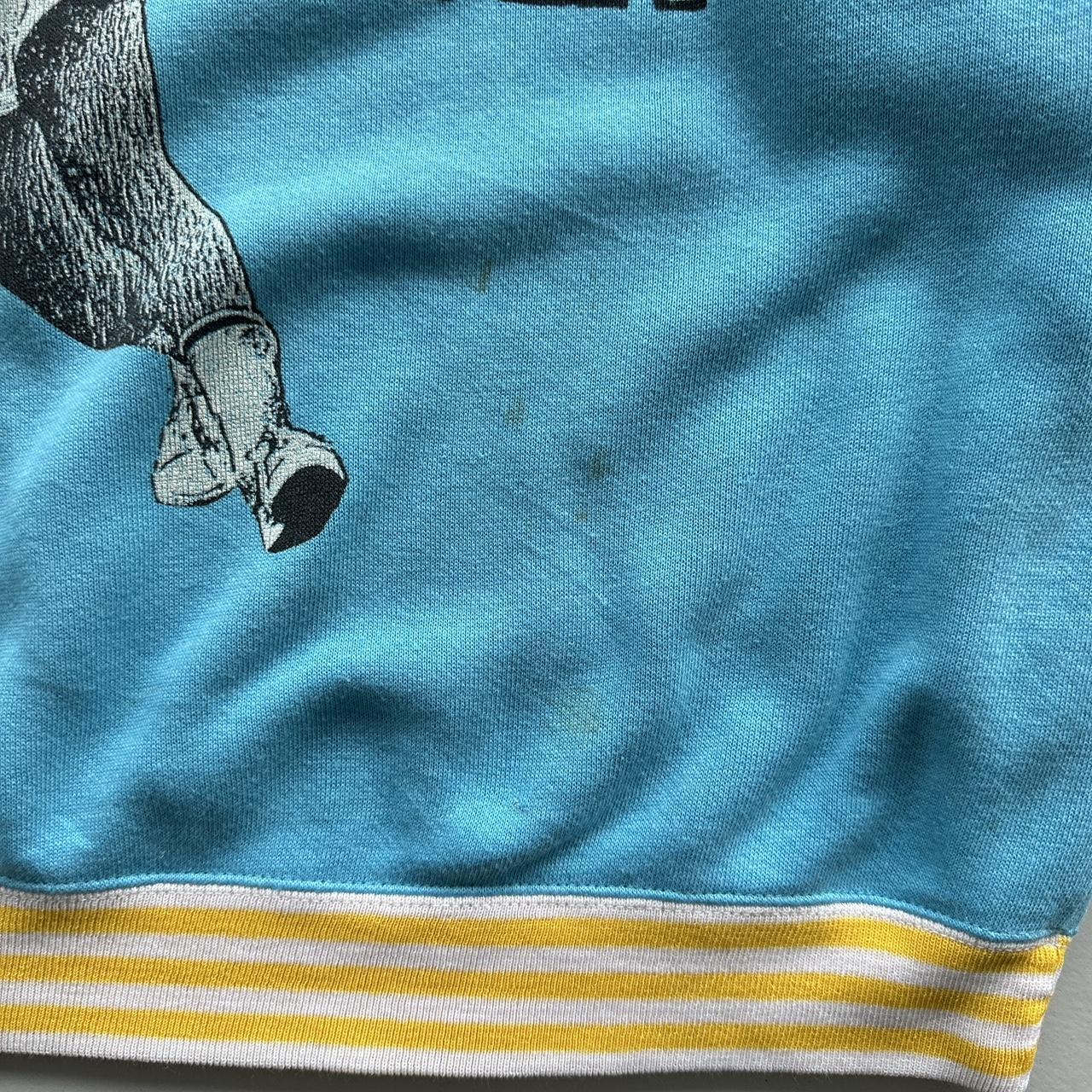 Blue Yellow Tennis 80’s Vintage Graphic Sweatshirt - Women’s 8/10