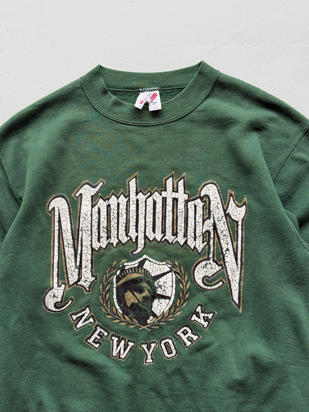 Manhattan New York University 90's Vintage Crewneck Sweatshirt - Small