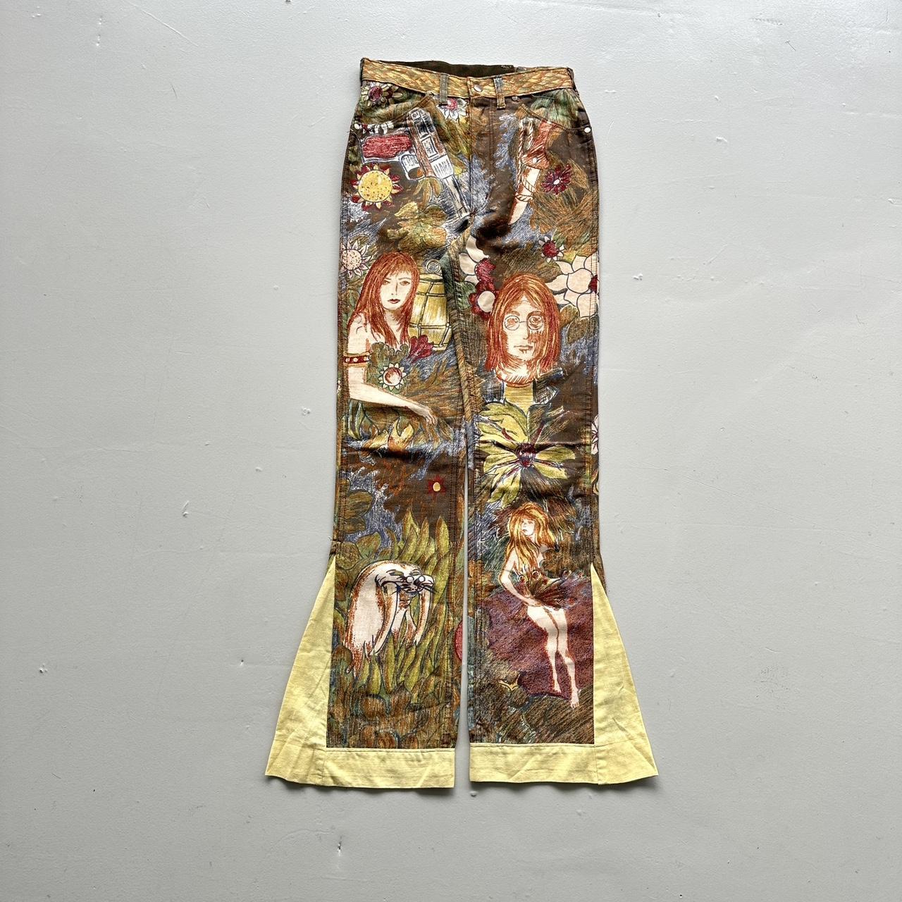 Rare 1960s Wrangler John Lennon Tapestry Vintage Flares - 26” x 32”