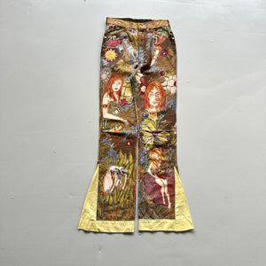Rare 1960s Wrangler John Lennon Tapestry Vintage Flares - 26” x 32”