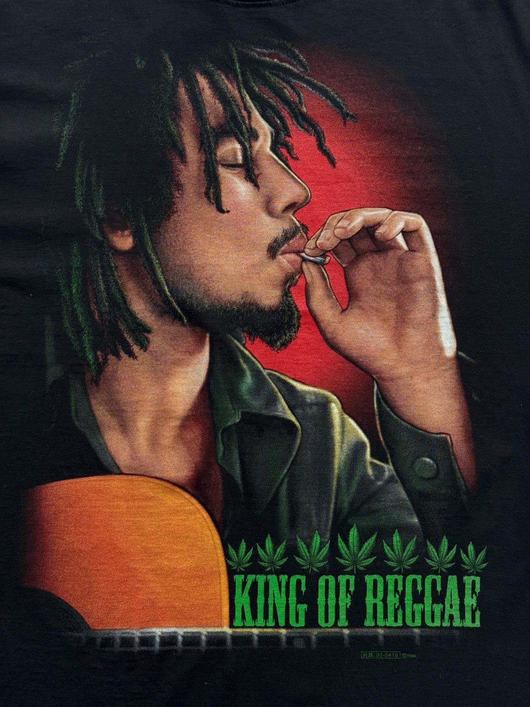 Rockvolution Bob Marley King of Reggae Vintage Graphic T-Shirt - XL