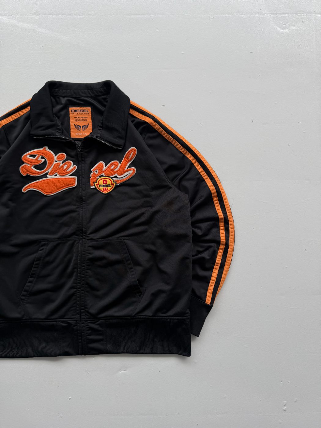 Diesel Culture Spell-Out Y2K Vintage Track Jacket - Large