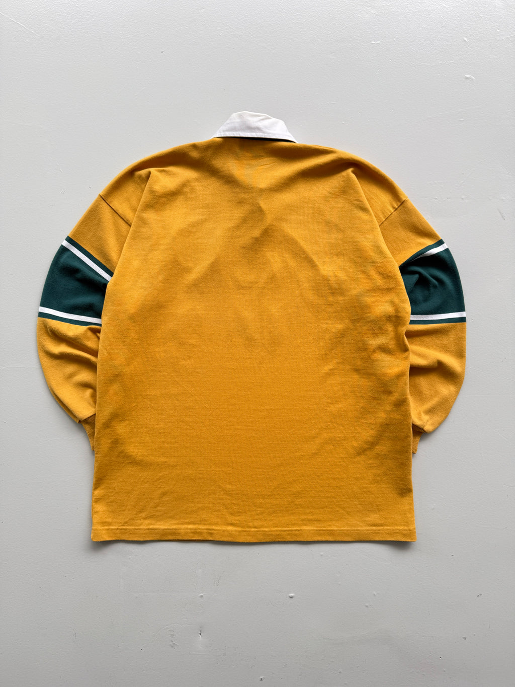 Yellow Australian Rugby 00s Vintage Canterbury Wallabies Long Sleeve Jersey - XL