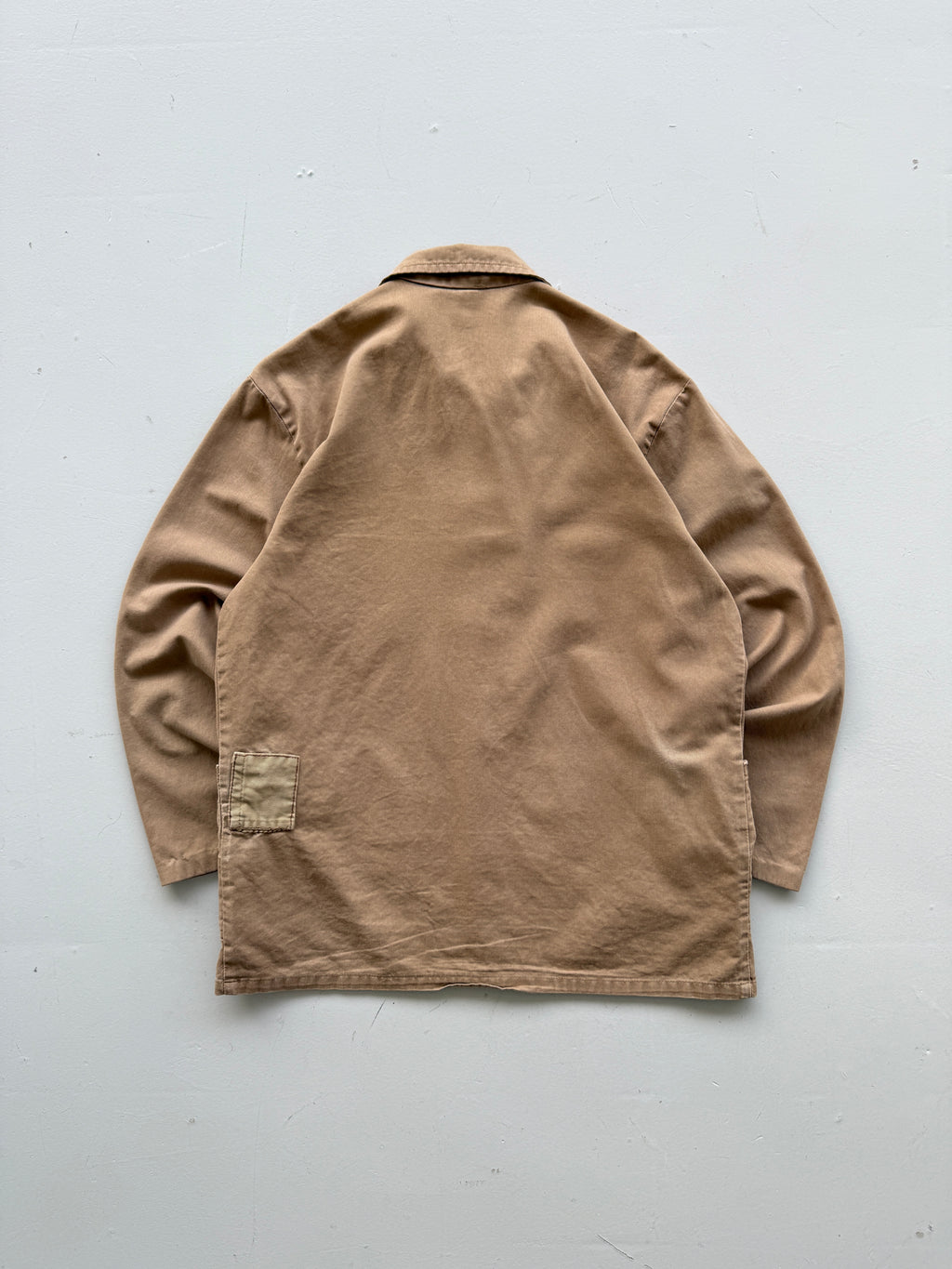 Beige Chore Jacket 90's Vintage Thrashed Workwear CH103 - Medium