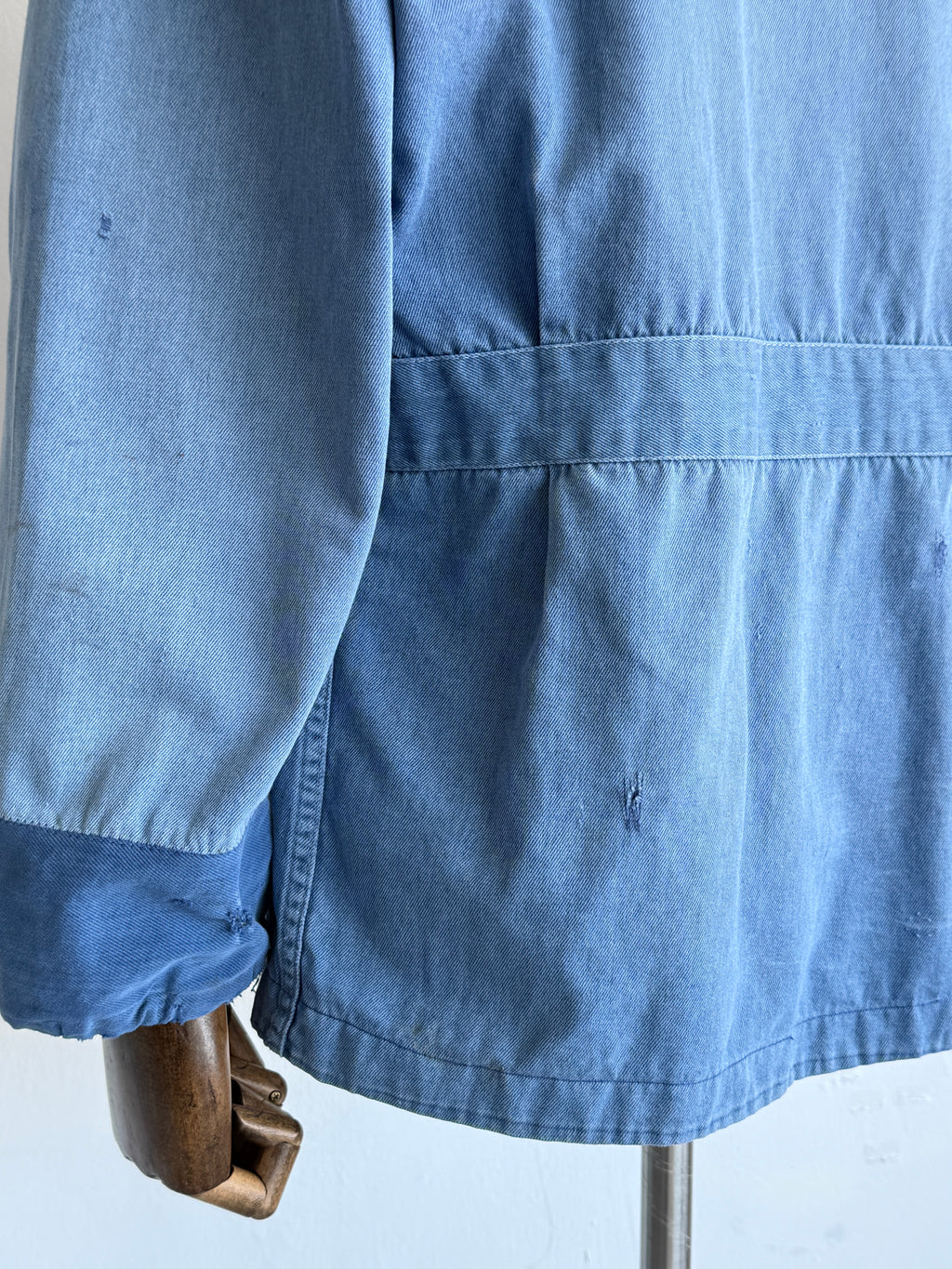 Thrashed Blue French 1950's Vintage Workwear Chore Jacket CH482 - Medium