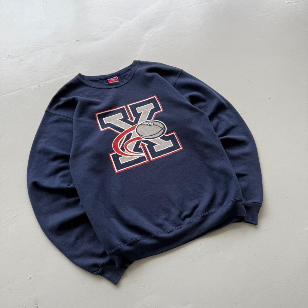 Navy Blue X Football 00’s Vintage Graphic Sweatshirt - Medium