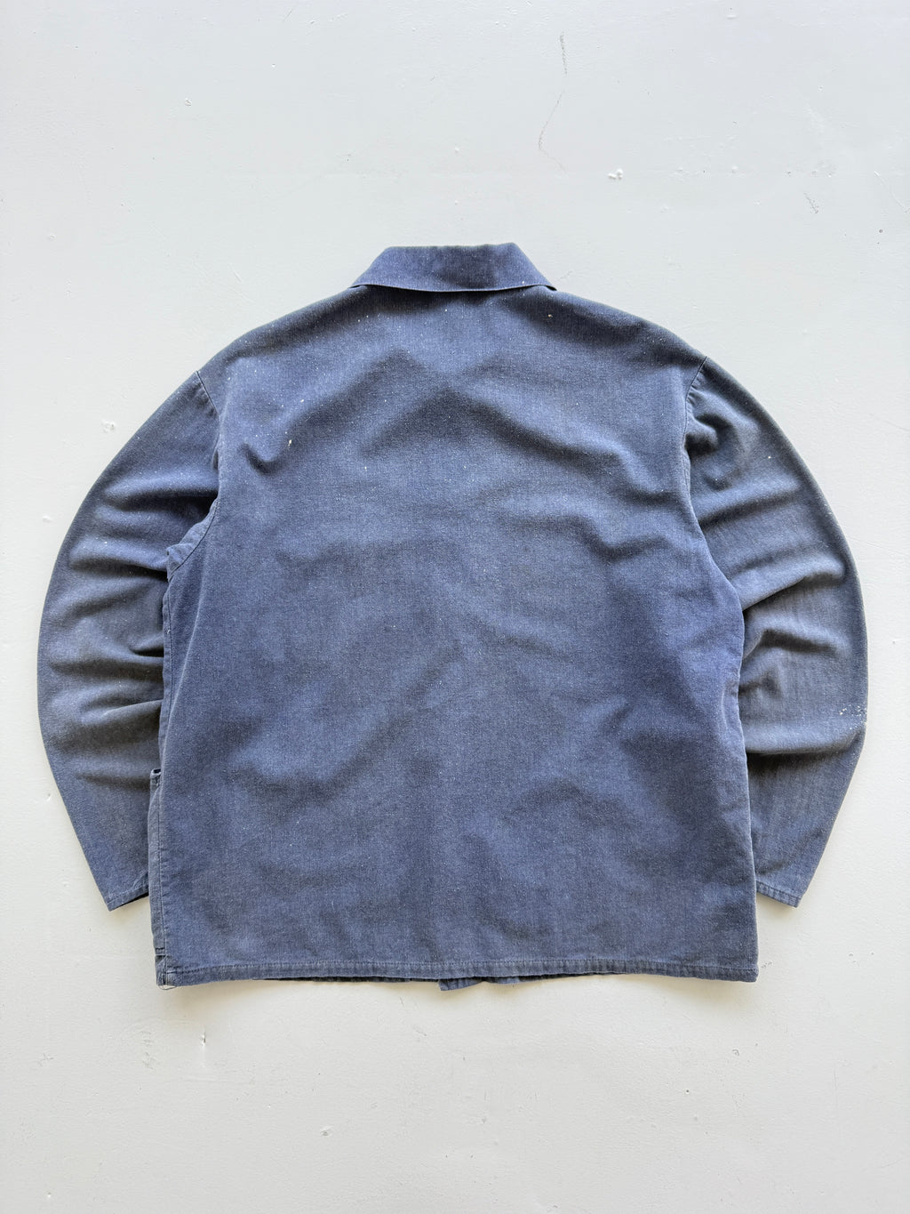 Thrashed Blue French Vintage Workwear Chore Jacket CH362 - Medium